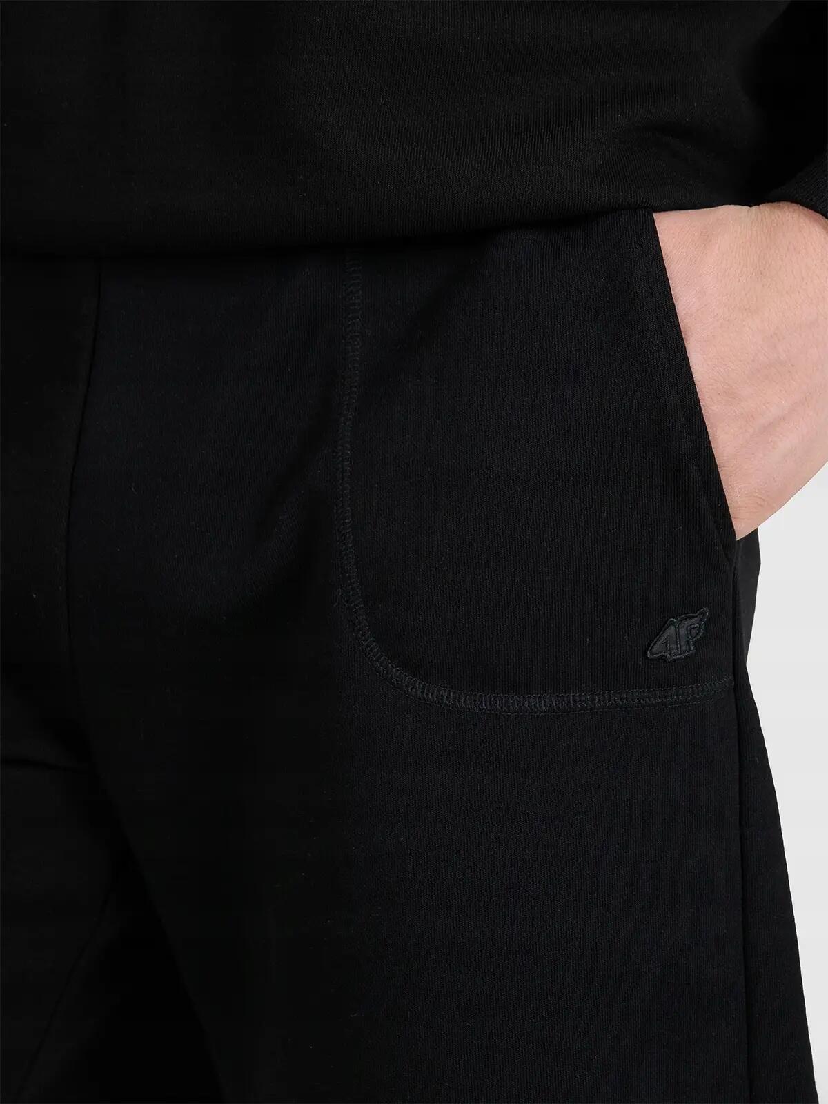 SPODENKI UNISEX 4F DRESOWE BAWEŁNIANE SPORTSTYLE TSHOU544   KRÓTKIE KOLOR CZARNY 4/8
