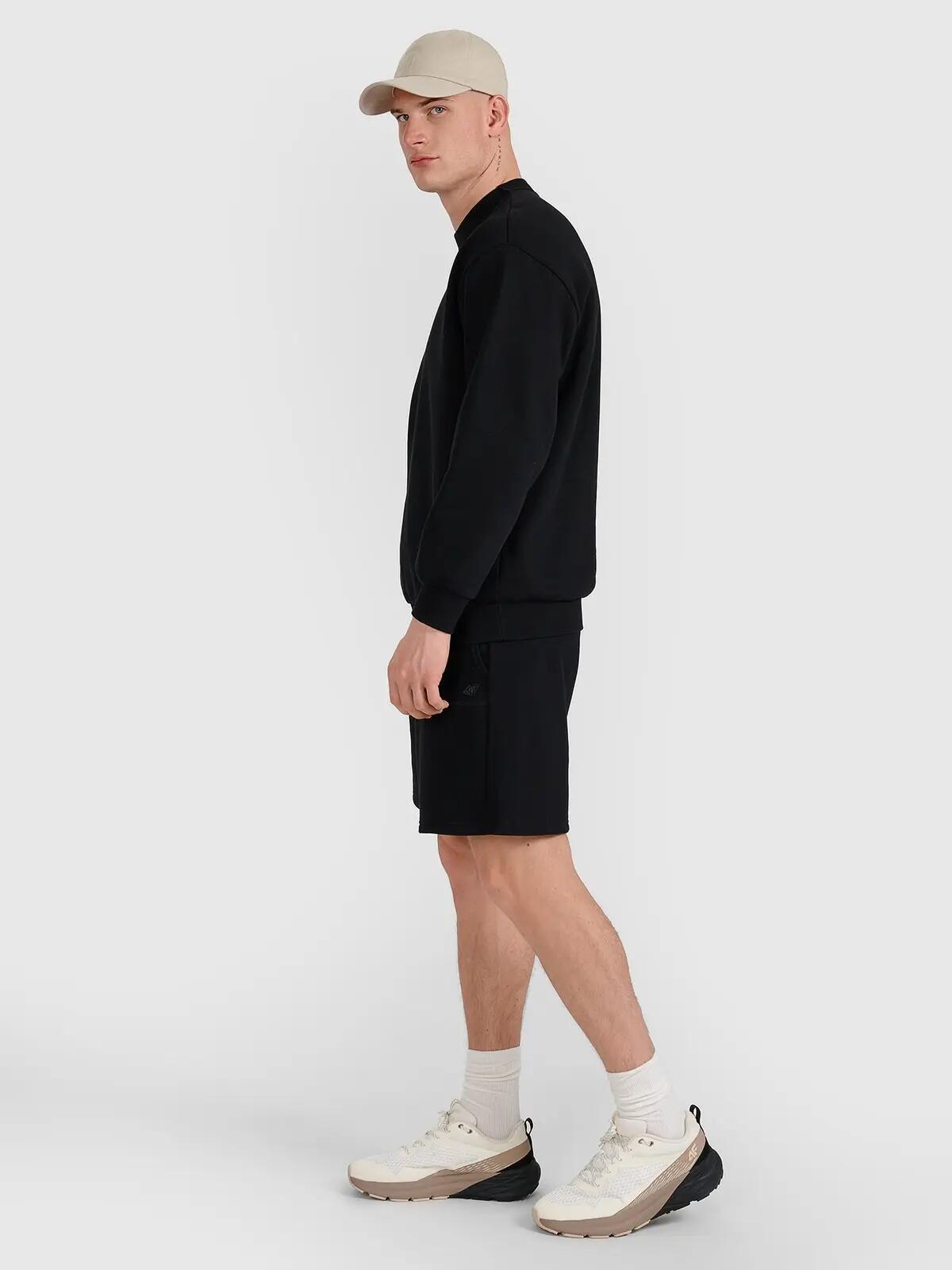 SPODENKI UNISEX 4F DRESOWE BAWEŁNIANE SPORTSTYLE TSHOU544   KRÓTKIE KOLOR CZARNY 3/8