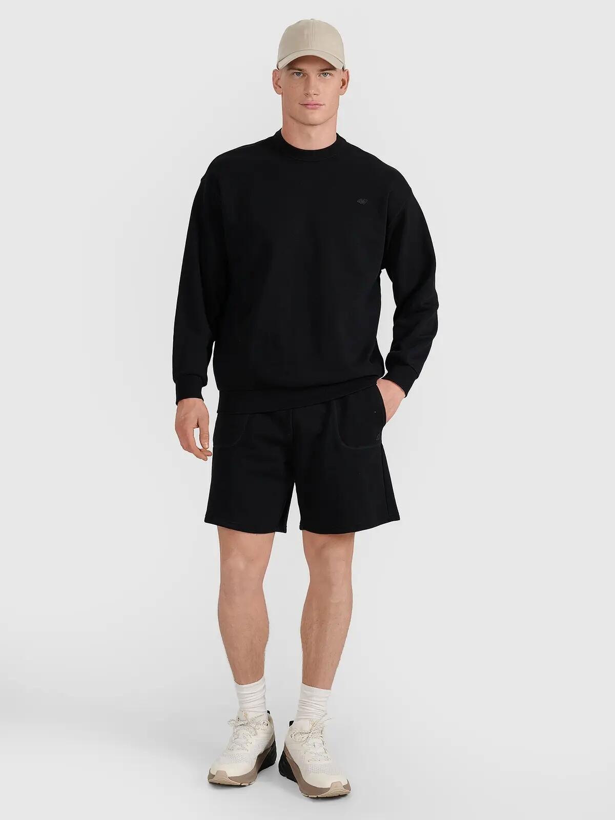 SPODENKI UNISEX 4F DRESOWE BAWEŁNIANE SPORTSTYLE TSHOU544   KRÓTKIE KOLOR CZARNY 2/8