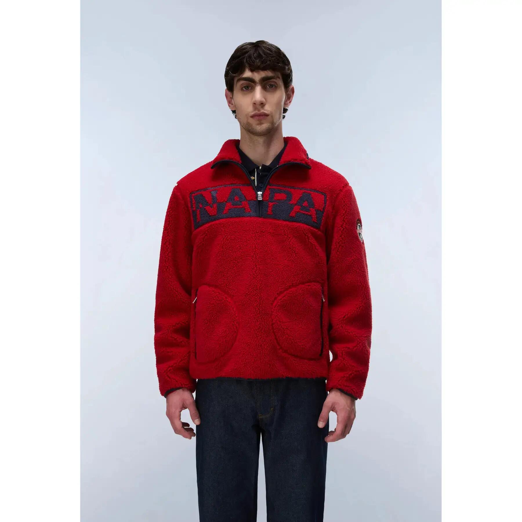 Chaqueta con capucha de forro polar con cremallera Napapijri Archive 3/7