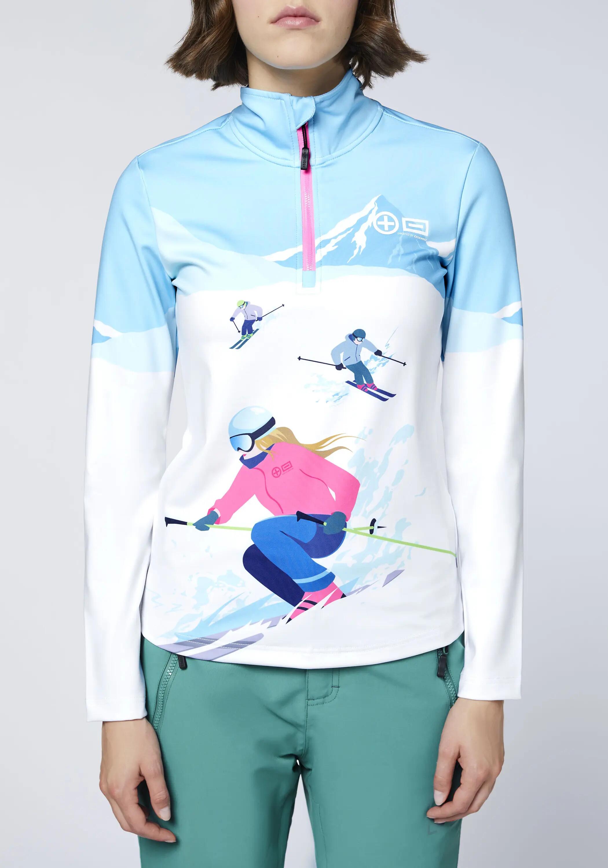 Fleecepullover mit großem Bergenmotiv 6/6