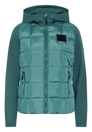 Jacke im Materialmix
