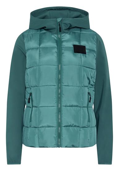 Jacke im Materialmix