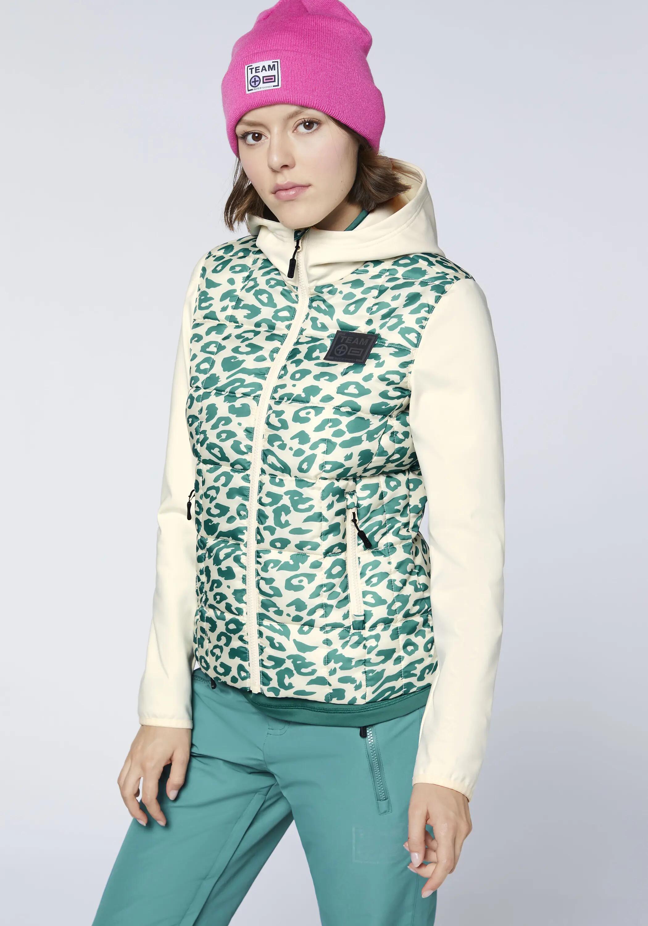Jacke im Materialmix 6/7