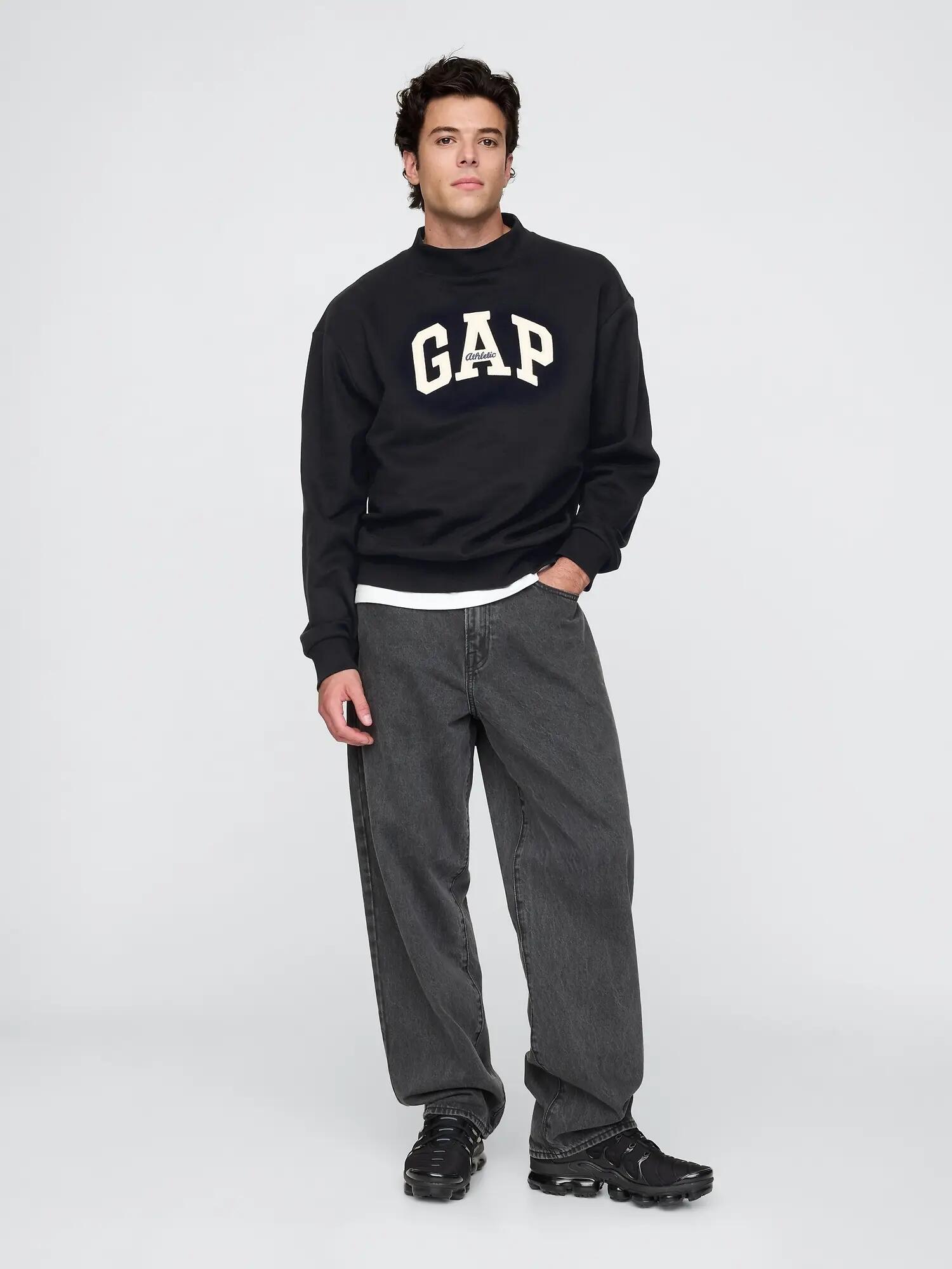 BLUZA MĘSKA DRESOWA GAP ATHLETIC 586804 CZARNA  KOLOR CZARNY 5/8