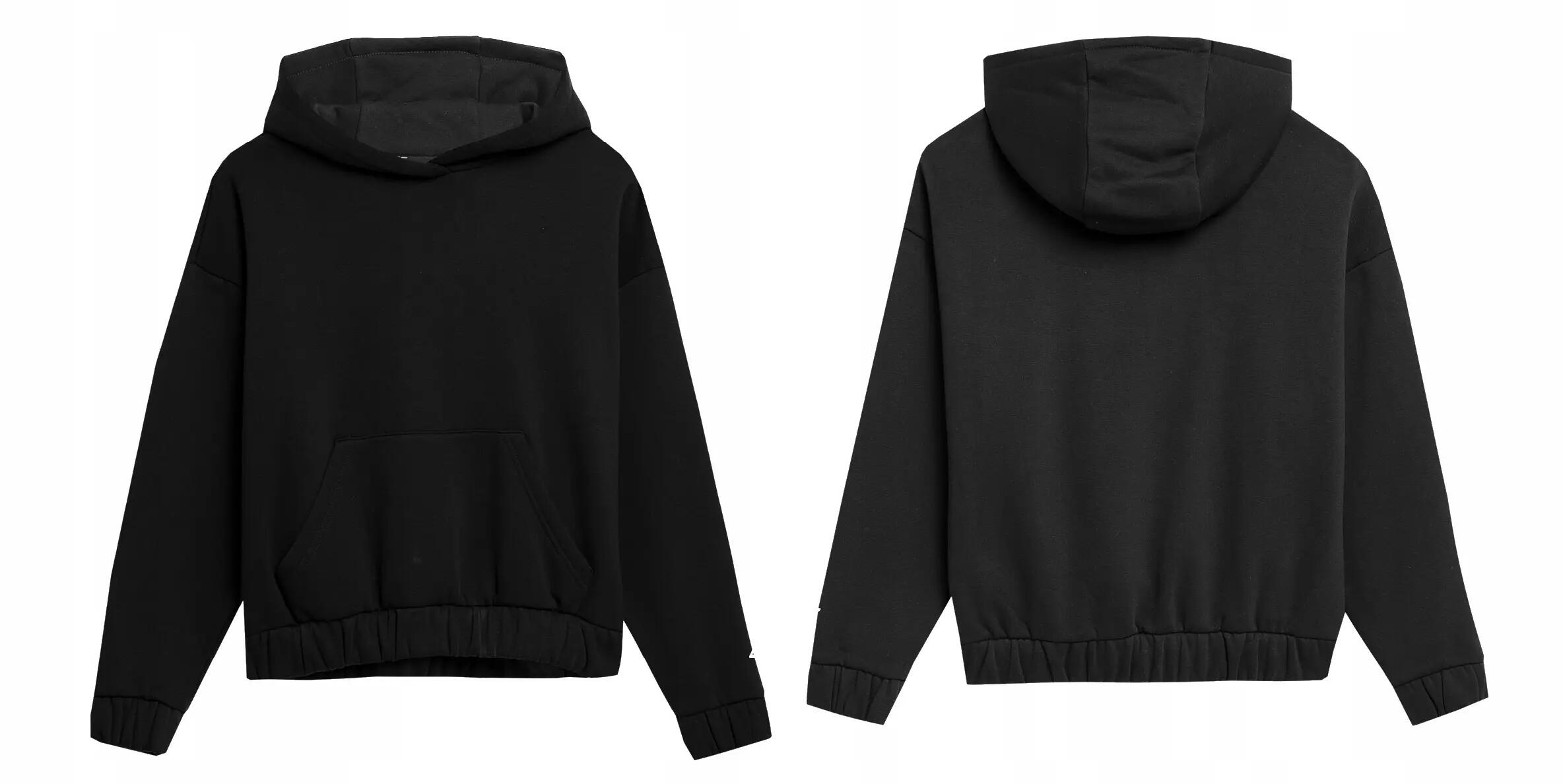 BLUZA DAMSKA 4F DRESOWA Z KAPTUREM NIEROZPINANA TSWSF255  KOLOR CZARNY 5/6