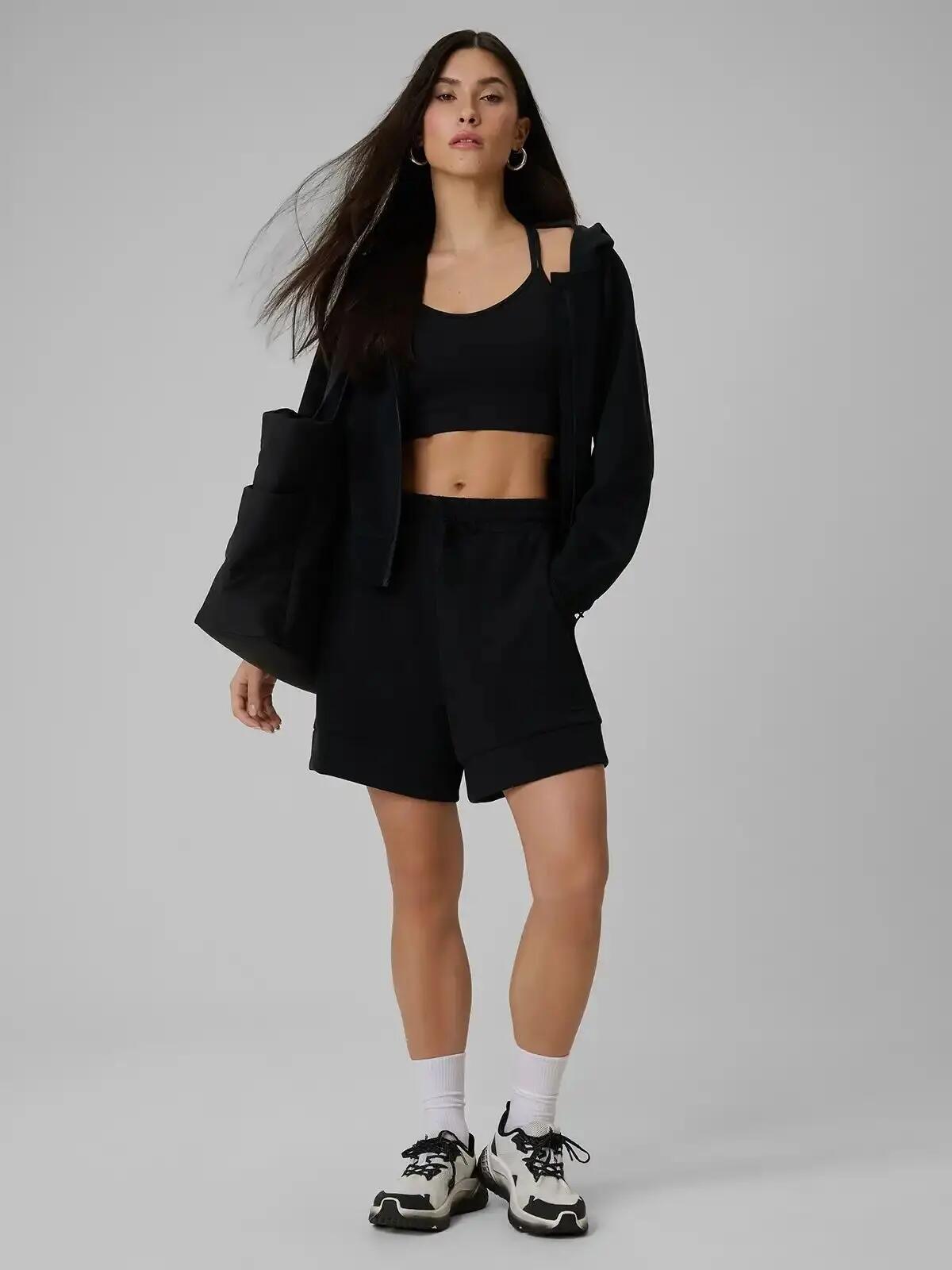 BLUZA DAMSKA DRESOWA 4F ROZPINANA Z KAPTUREM Z MODALEM KOLOR CZARNY 8/12