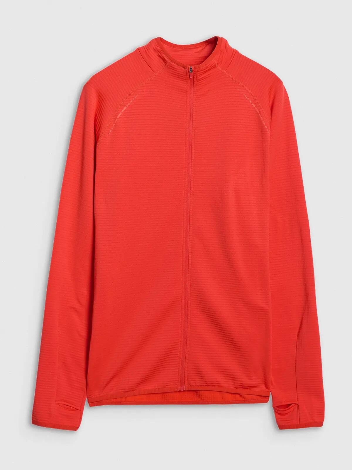 BLUZA MĘSKA 4F SPORTOWA TRENINGOWA SZYBKOSCHNĄCA TFSWM575 XL  KOLOR CZERWONY 9/12