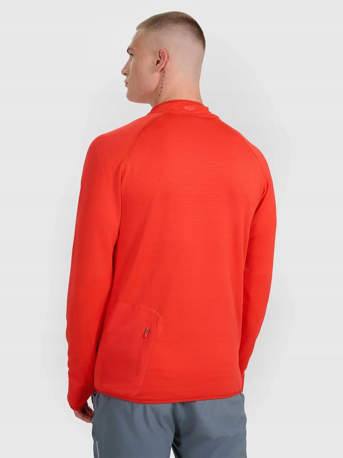 BLUZA MĘSKA 4F SPORTOWA TRENINGOWA SZYBKOSCHNĄCA TFSWM575 XL  KOLOR CZERWONY 8/12