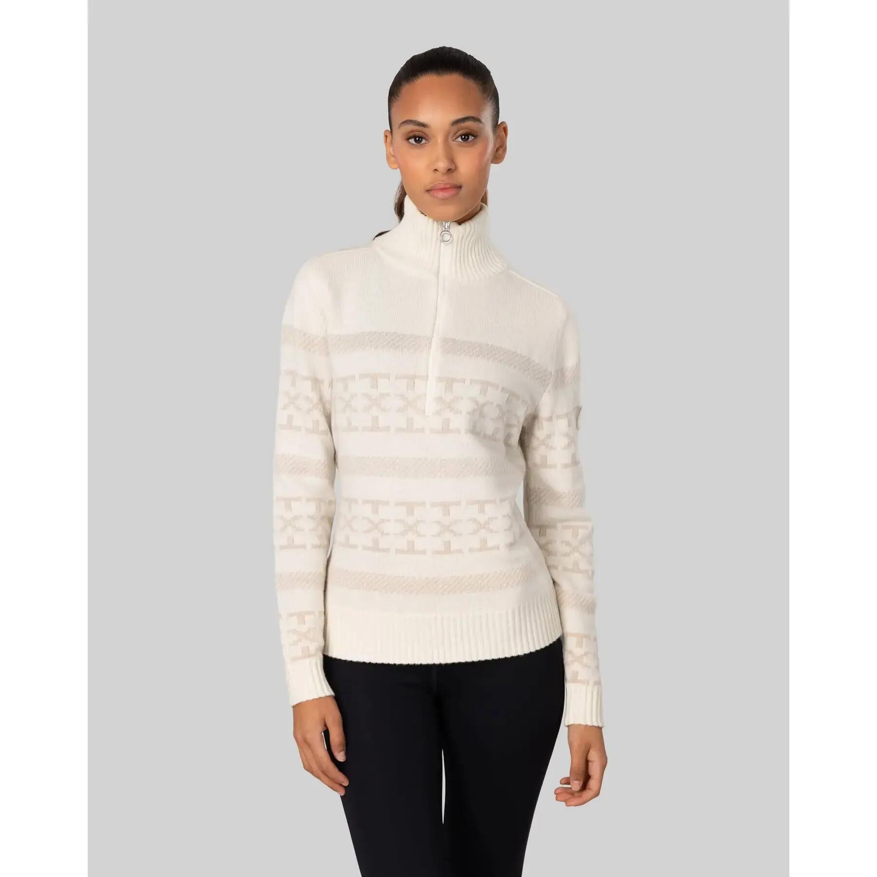 Pull 1/2 zip femme Johaug Dalsbygda Woolmix 2/4