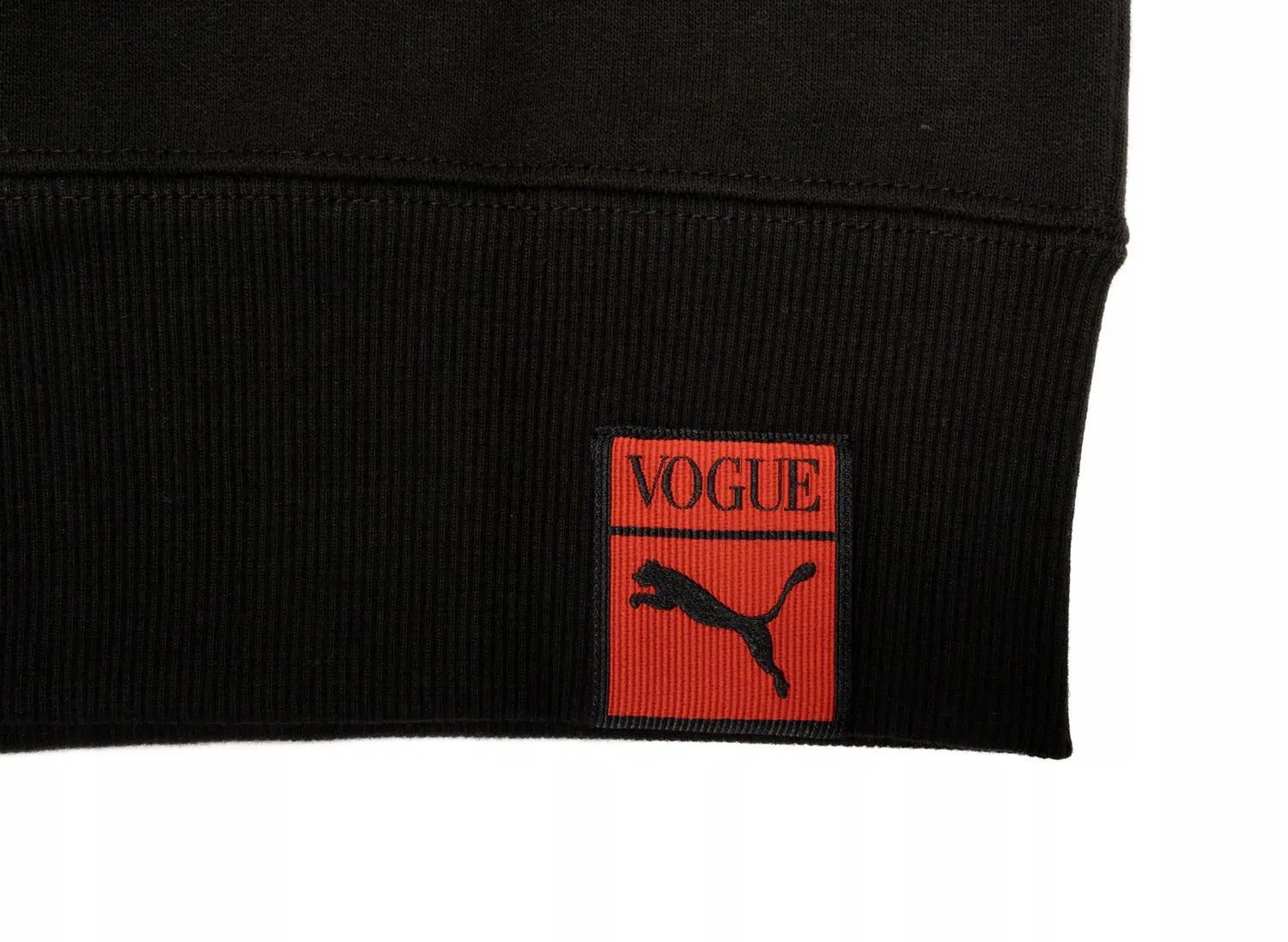 BLUZA MĘSKA SPORTOWA UNISEKS Z KAPTUREM PUMA X VOGUE HOODIE  KOLOR CZARNY 2/4