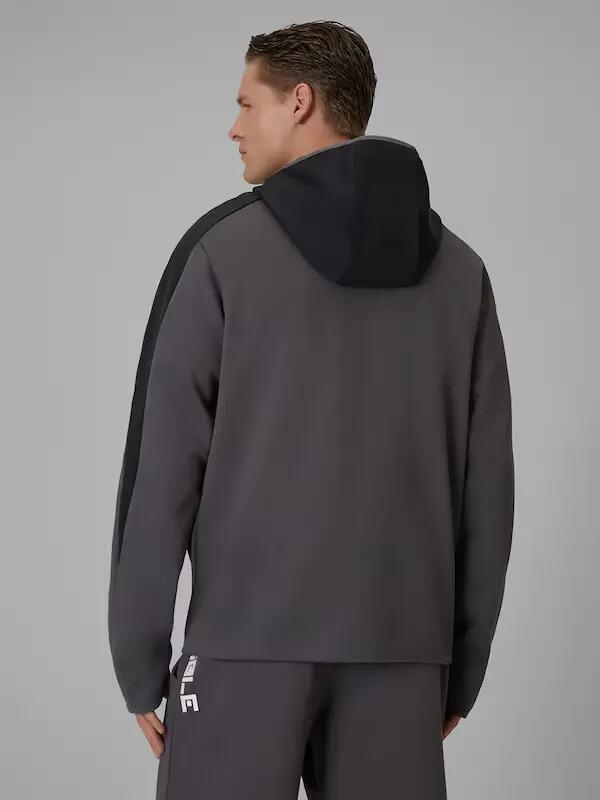 BLUZA MĘSKA 4F DRESOWA ROZPINANA Z KAPTUREM SPORTOWA S KOLOR SZARY 7/10