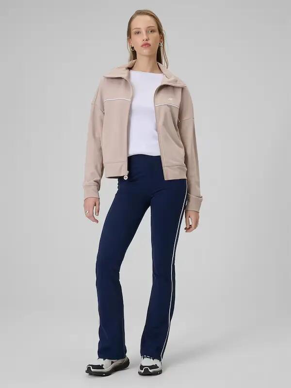BLUZA DAMSKA DRESOWA 4F SPORTOWA TRENINGOWA NA CO DZIEŃ KOLOR BEŻOWY 4/10