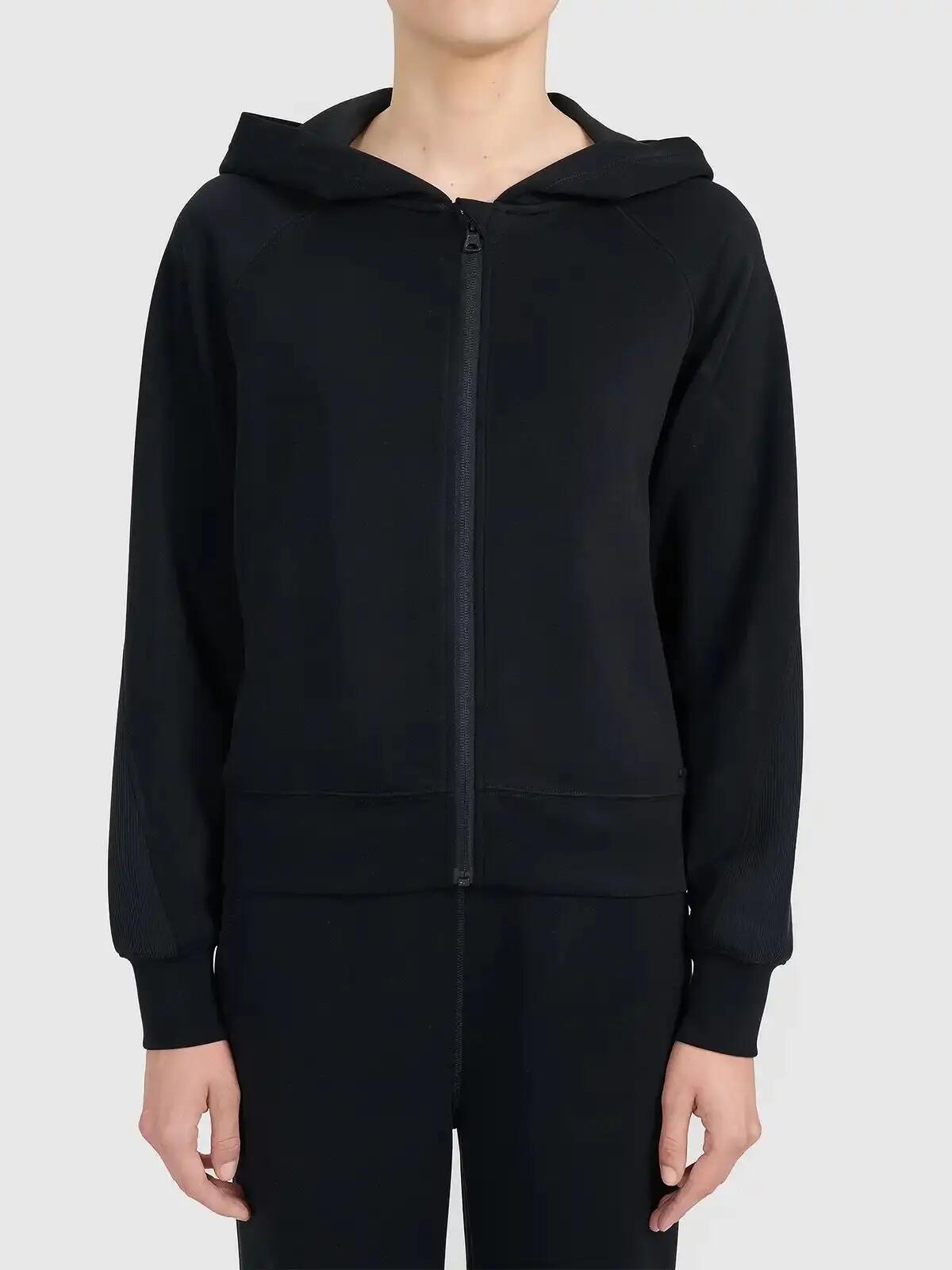 BLUZA DAMSKA DRESOWA 4F ROZPINANA Z KAPTUREM Z MODALEM KOLOR CZARNY 3/12