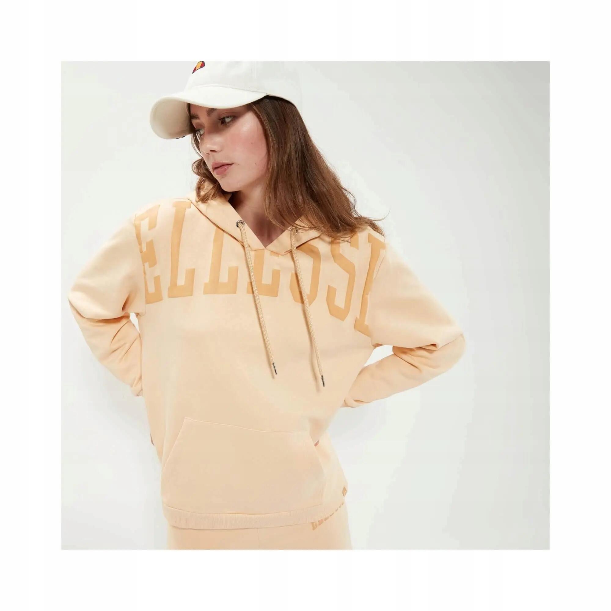 ELLESSE BLUZA DAMSKA Z KAPTUREM SPORTOWA KOLOR POMARAŃCZOWY