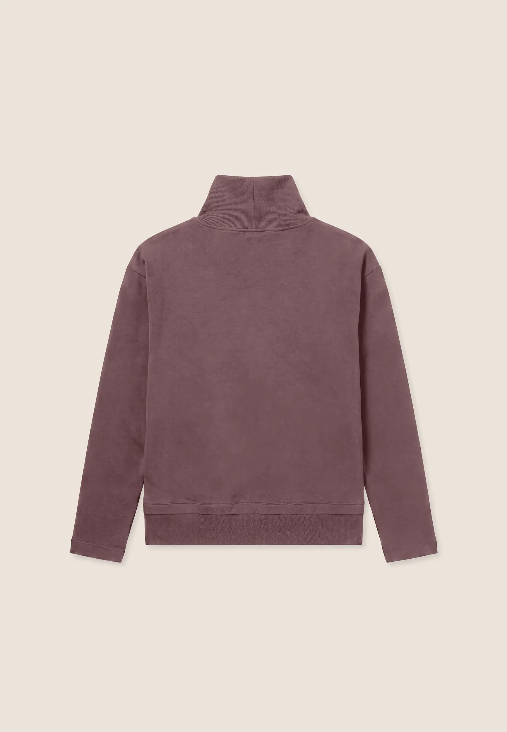 Sweat-shirt femmes à col montant avec insert à effet 2-en-1 sur le bas 2/3