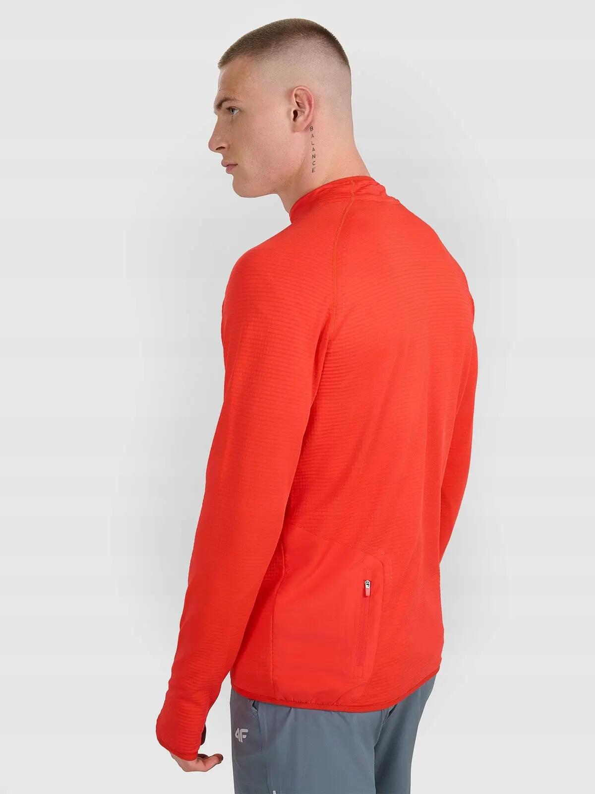 BLUZA MĘSKA 4F SPORTOWA TRENINGOWA SZYBKOSCHNĄCA TFSWM575 XL  KOLOR CZERWONY 3/12