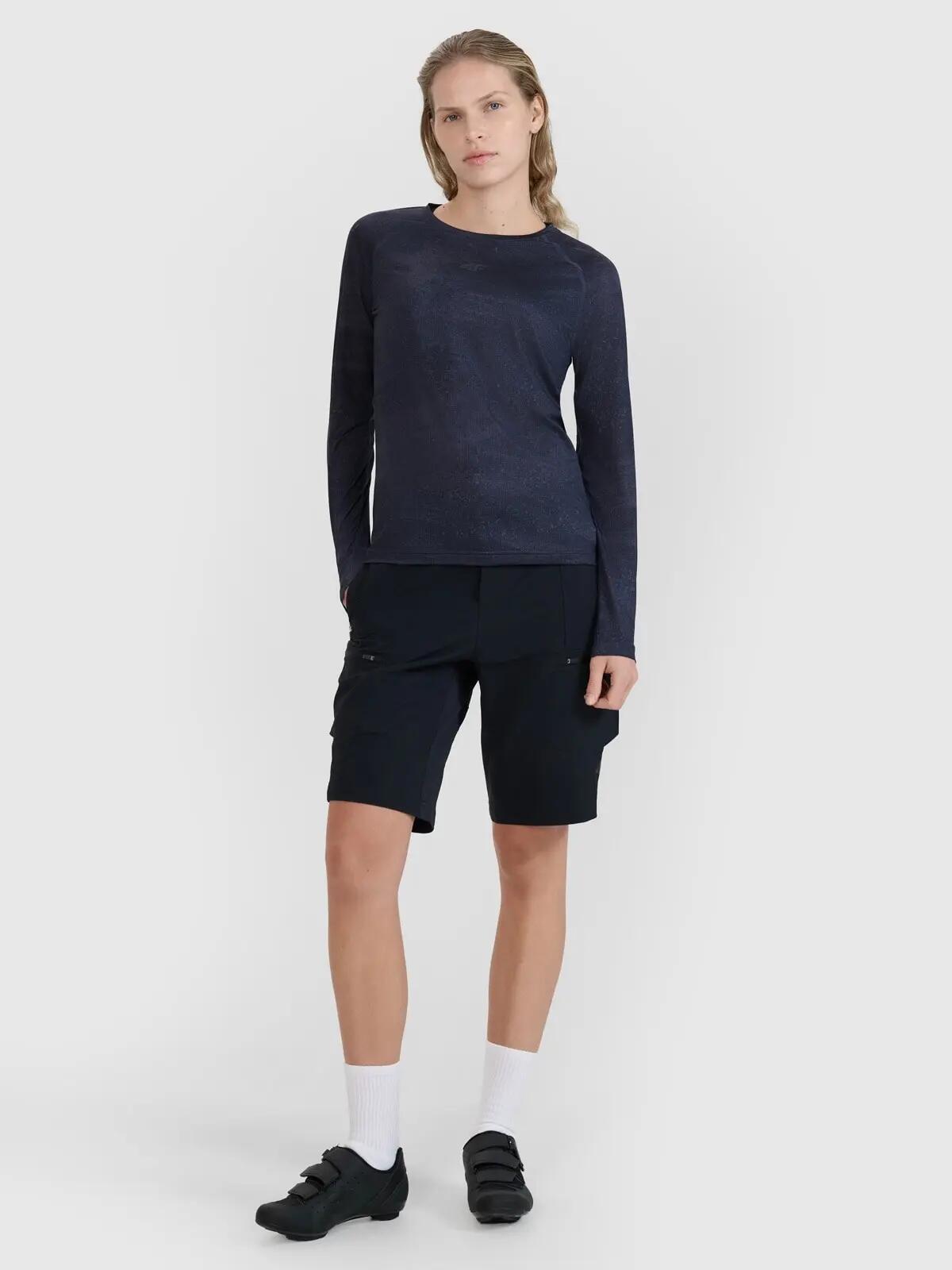 LONGSLEEVE DAMSKI 4F TRENINGOWY SZYBKOSCHNĄCY NA ROWER  KOLOR CZARNY 5/12