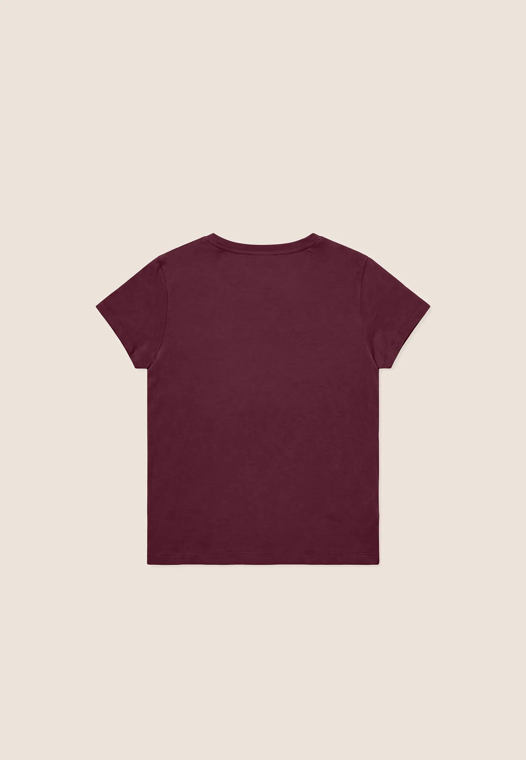 Camiseta para mujer de corte regular en tejido de punto con aberturas en el bajo 2/3
