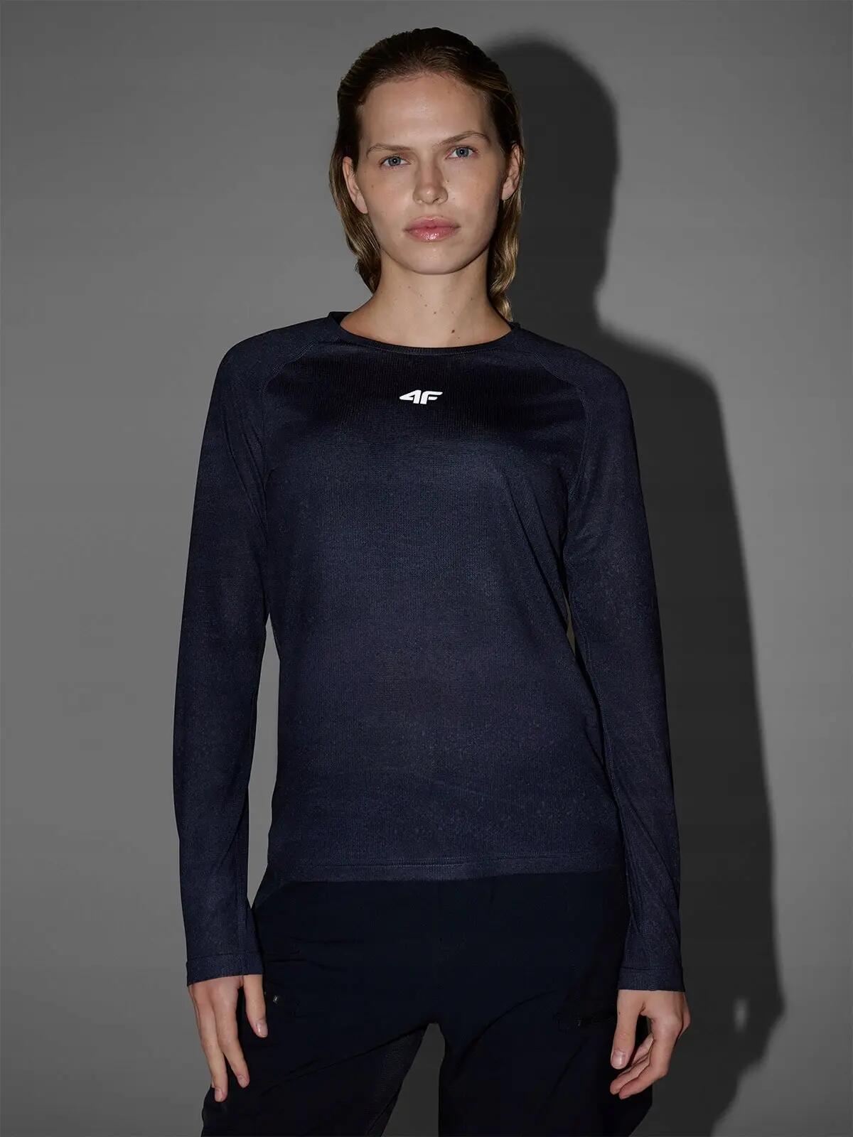 LONGSLEEVE DAMSKI 4F TRENINGOWY SZYBKOSCHNĄCY NA ROWER  KOLOR CZARNY 2/12