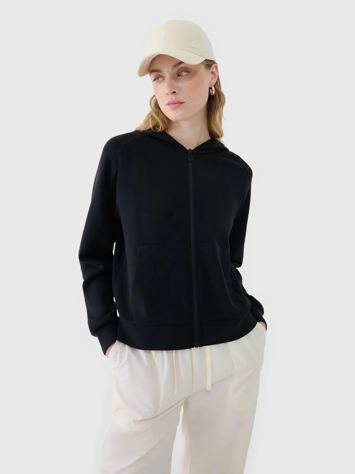BLUZA DRESOWA DAMSKA 4F ROZPINANA Z KAPTUREM S TSWSF1577 KOLOR WIELO KOLOROWY