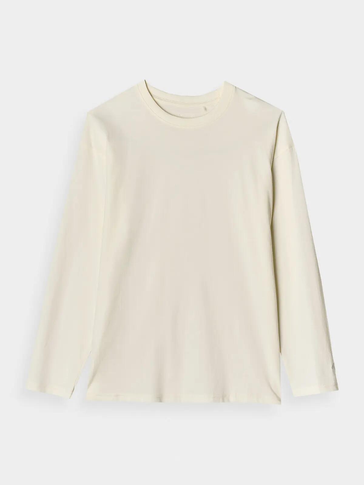 LONGSLEEVE UNISEX 4F BLUZKA MĘSKA DAMSKA Z DŁUGIM RĘKAWEM TLONU317  KOLOR BEŻOWY 5/6