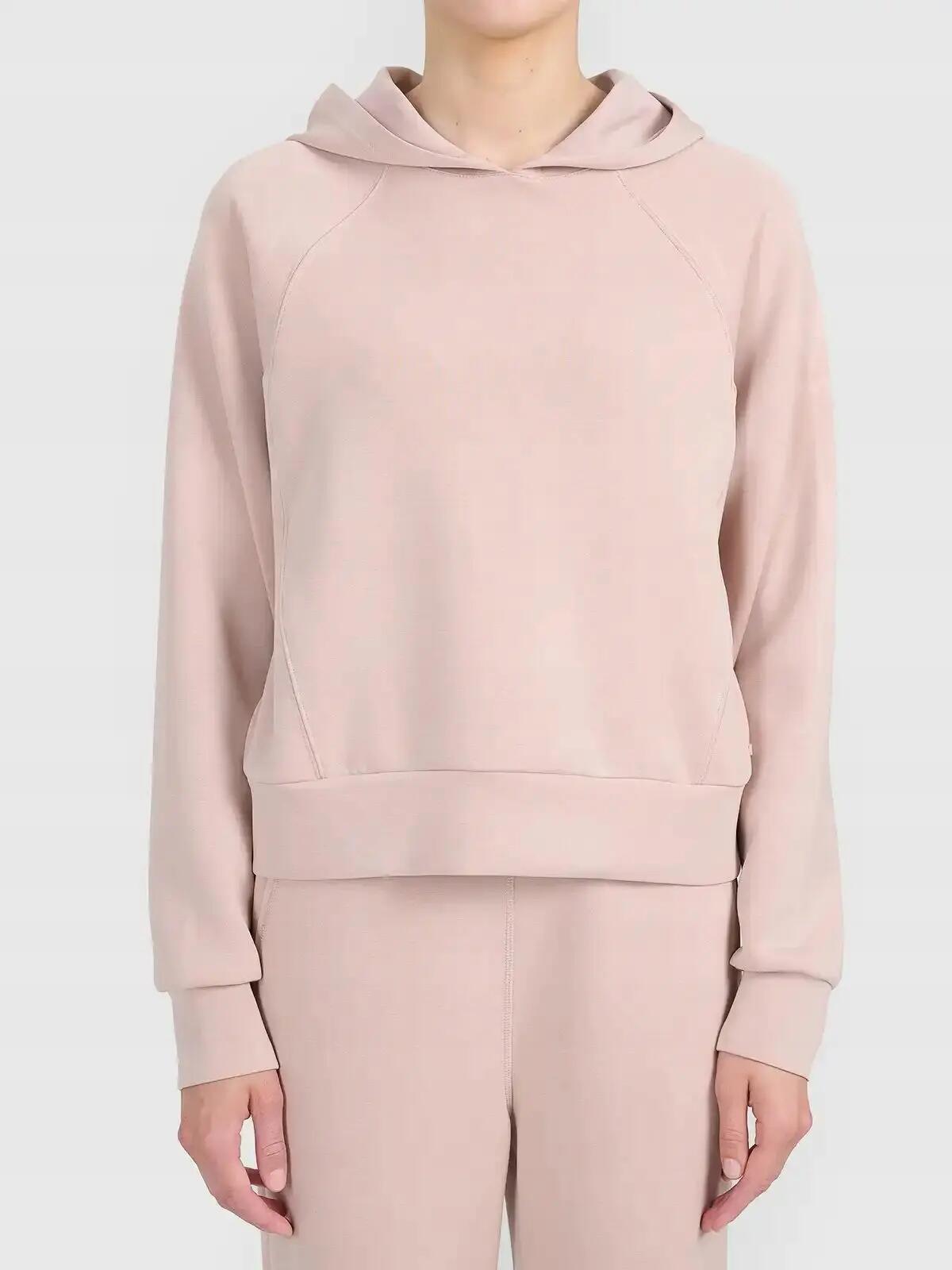 BLUZA DAMSKA 4F DRESOWA NIEROZPINANA Z KAPTUREM Z MODALEM KOLOR BEŻOWY 3/12