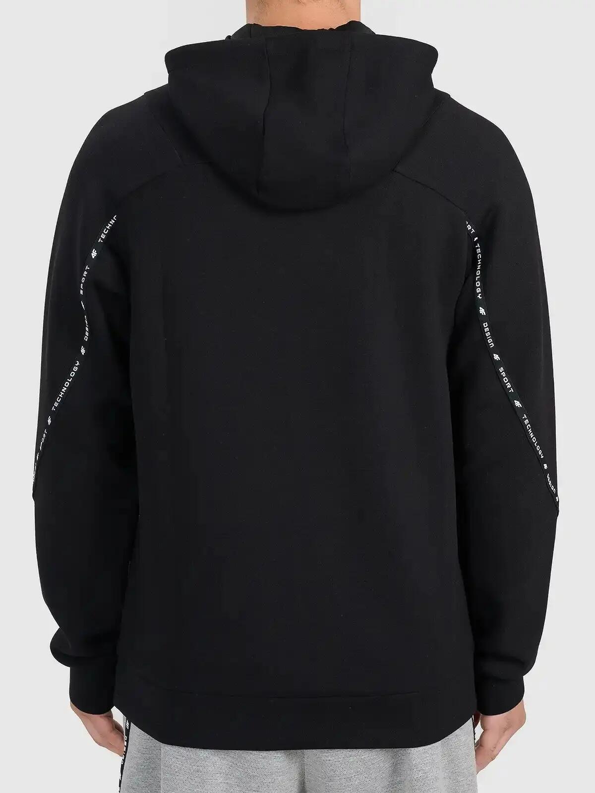 BLUZA MĘSKA 4F DRESOWA NIEROZPINANA Z KAPTUREM M M2238 KOLOR CZARNY 9/12