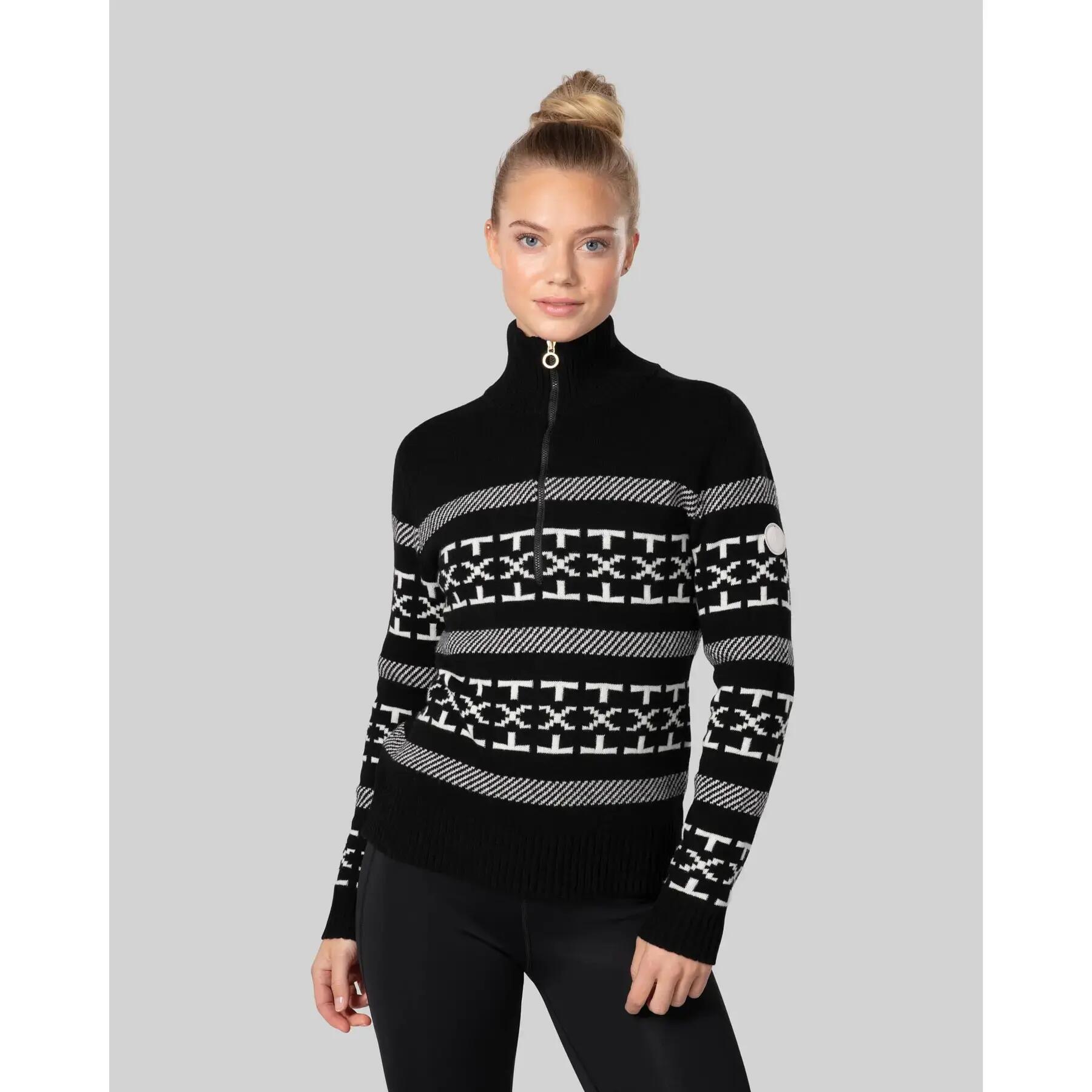 Pull 1/2 zip femme Johaug Dalsbygda Woolmix 2/5