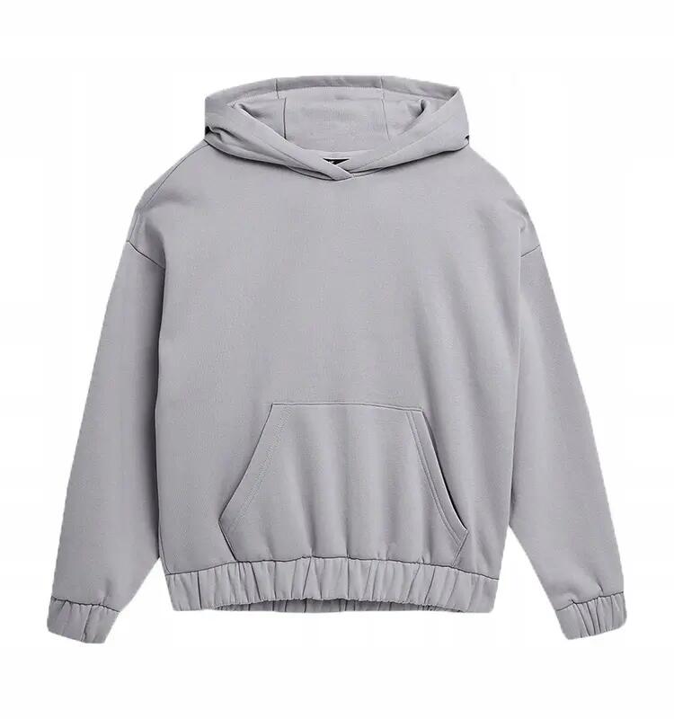 BLUZA DAMSKA 4F DRESOWA Z KAPTUREM NIEROZPINANA TSWSF255 S KOLOR SZARY 2/7