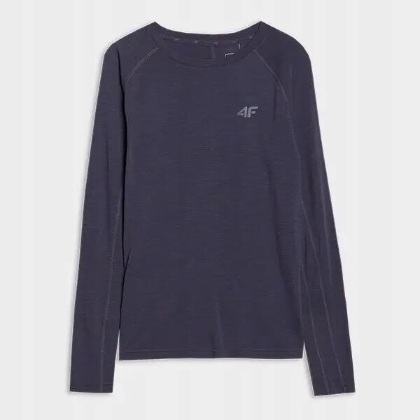LONGSLEEVE DAMSKI 4F TREKKINGOWY SZYBKOSCHNĄCY Z WEŁNĄ MERINO  KOLOR SZARY 9/12