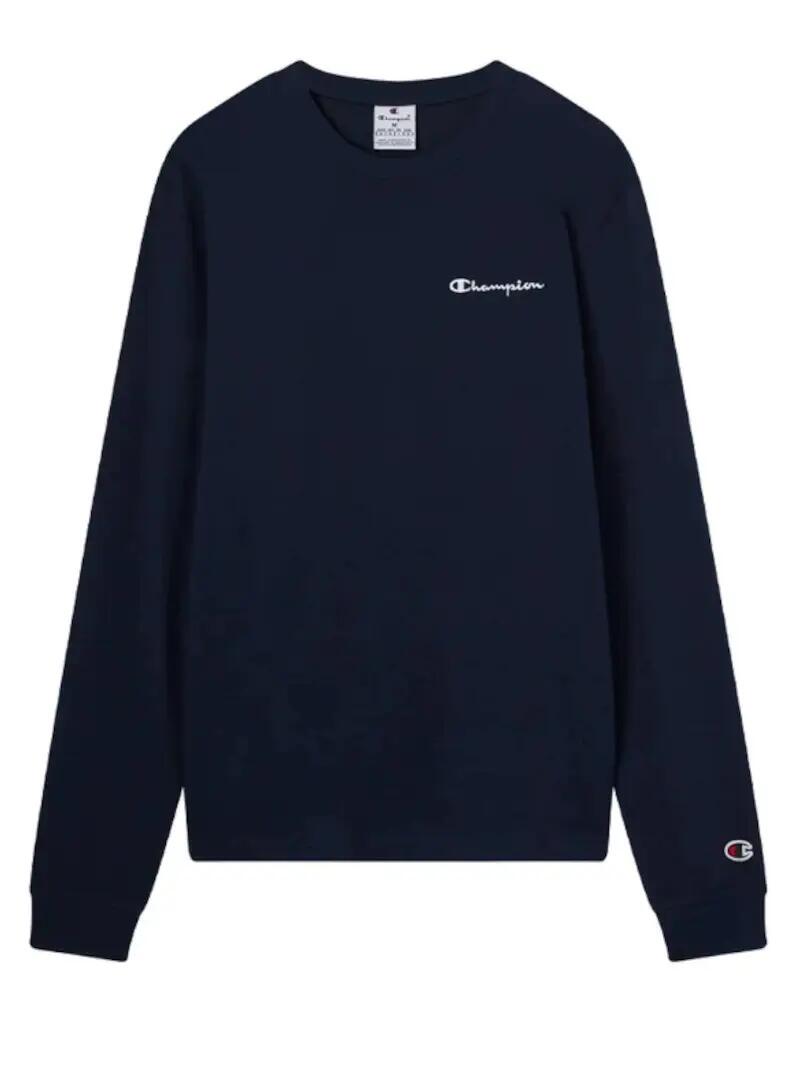 Bluzka Męska Champion Bawełniana Granat Cienka Longsleeve 5/5