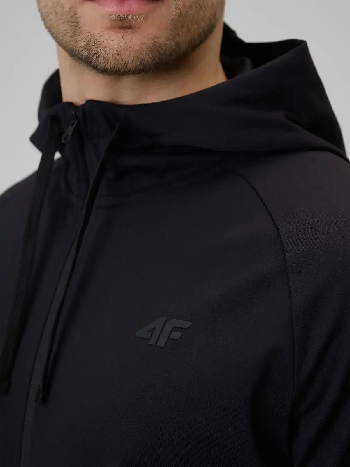 BLUZA MĘSKA SPORTOWA 4F TRENINGOWA SZYBKOSCHNĄCA M631  KOLOR CZARNY 8/12