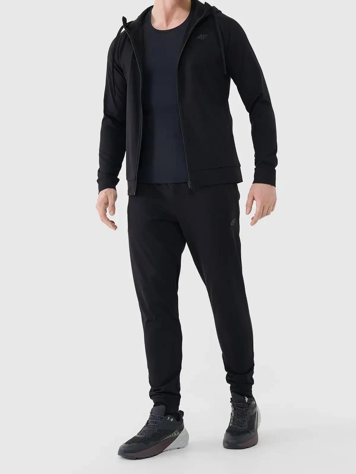 BLUZA MĘSKA SPORTOWA 4F TRENINGOWA SZYBKOSCHNĄCA M631  KOLOR CZARNY 6/12
