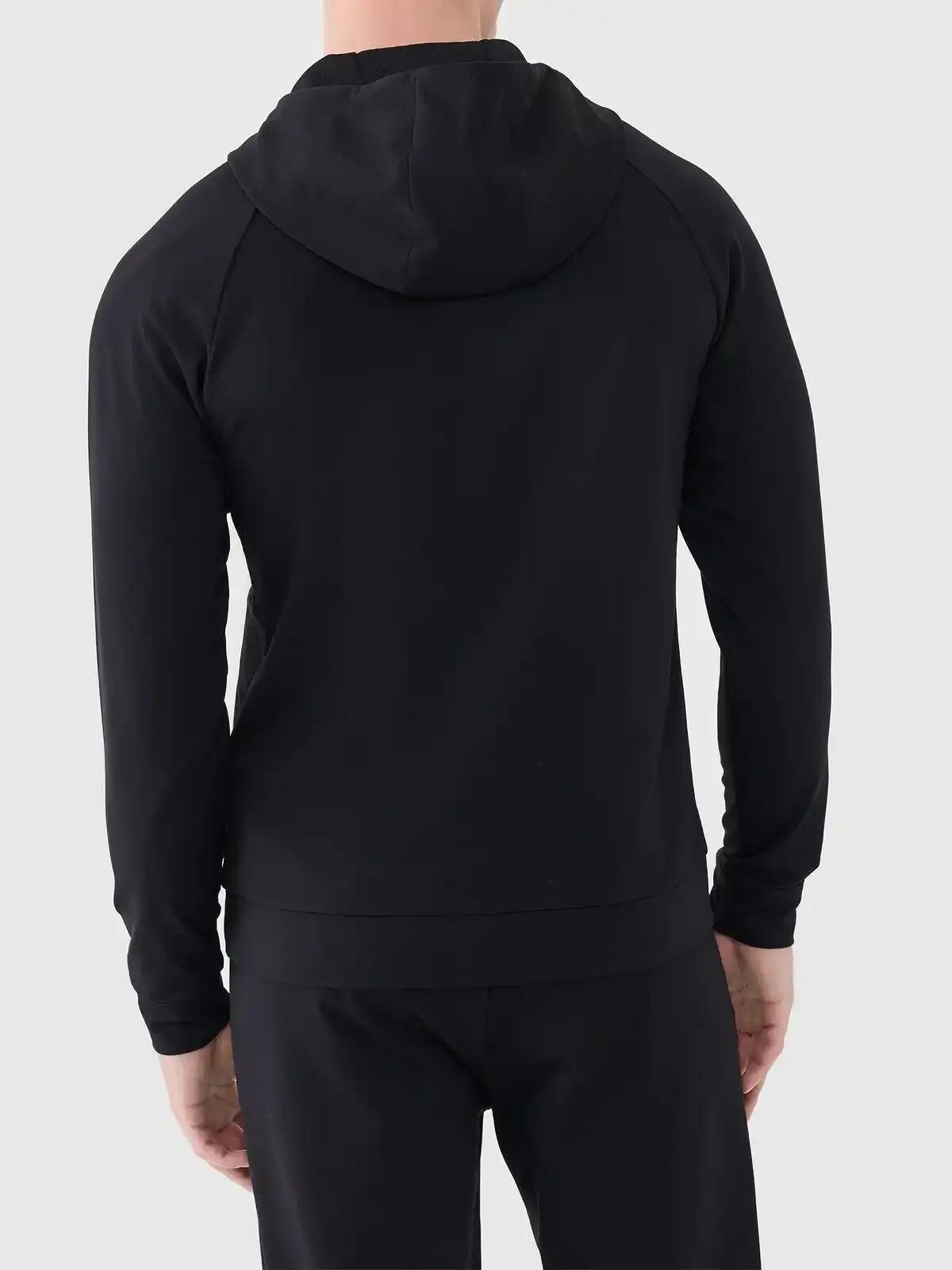 BLUZA MĘSKA SPORTOWA 4F TRENINGOWA SZYBKOSCHNĄCA M631  KOLOR CZARNY 5/12