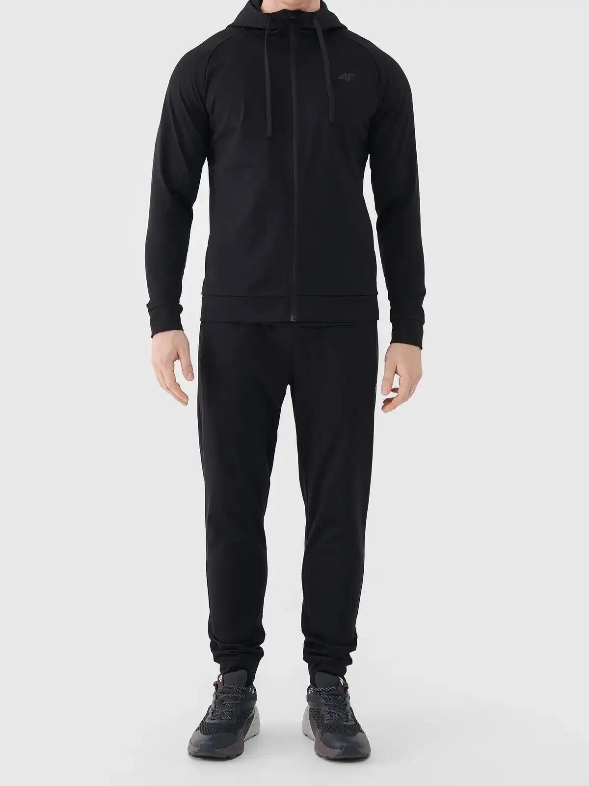 BLUZA MĘSKA SPORTOWA 4F TRENINGOWA SZYBKOSCHNĄCA M631  KOLOR CZARNY 10/12