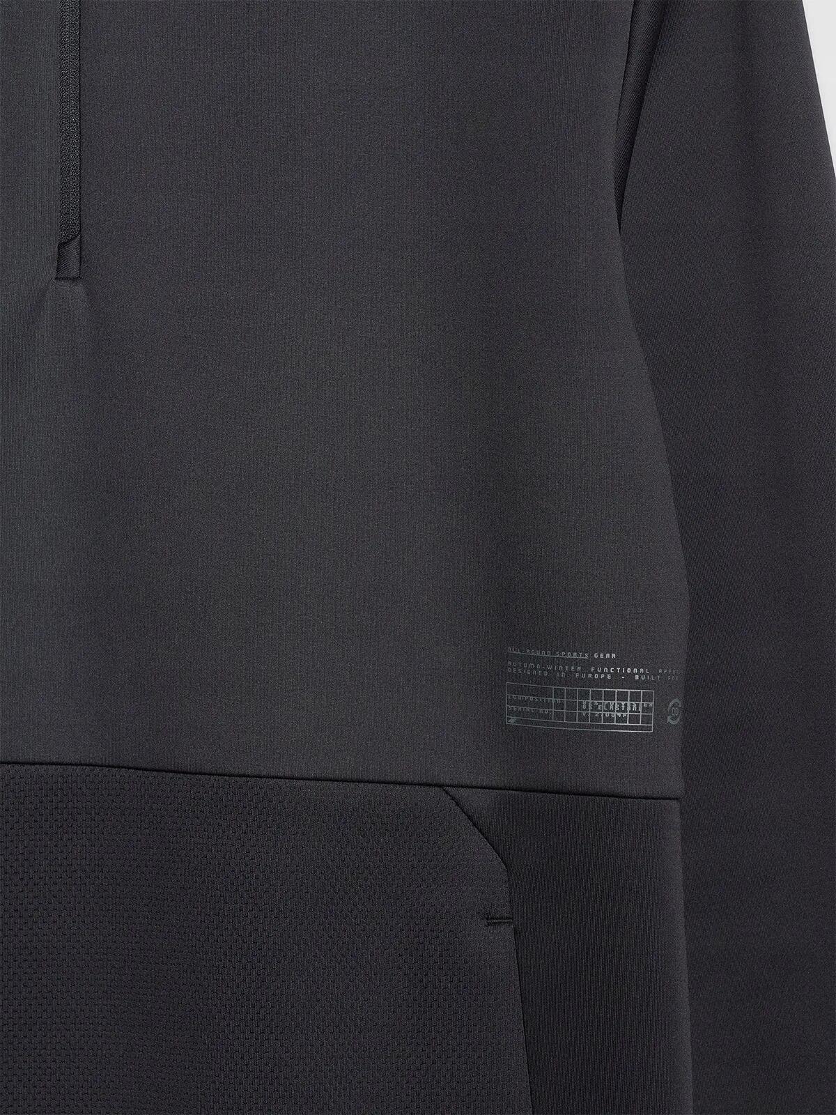 BLUZA MĘSKA SPORTOWA TRENINGOWA SZYBKOSCHNĄCA 4F TFSWM561  KOLOR CZARNY 8/10