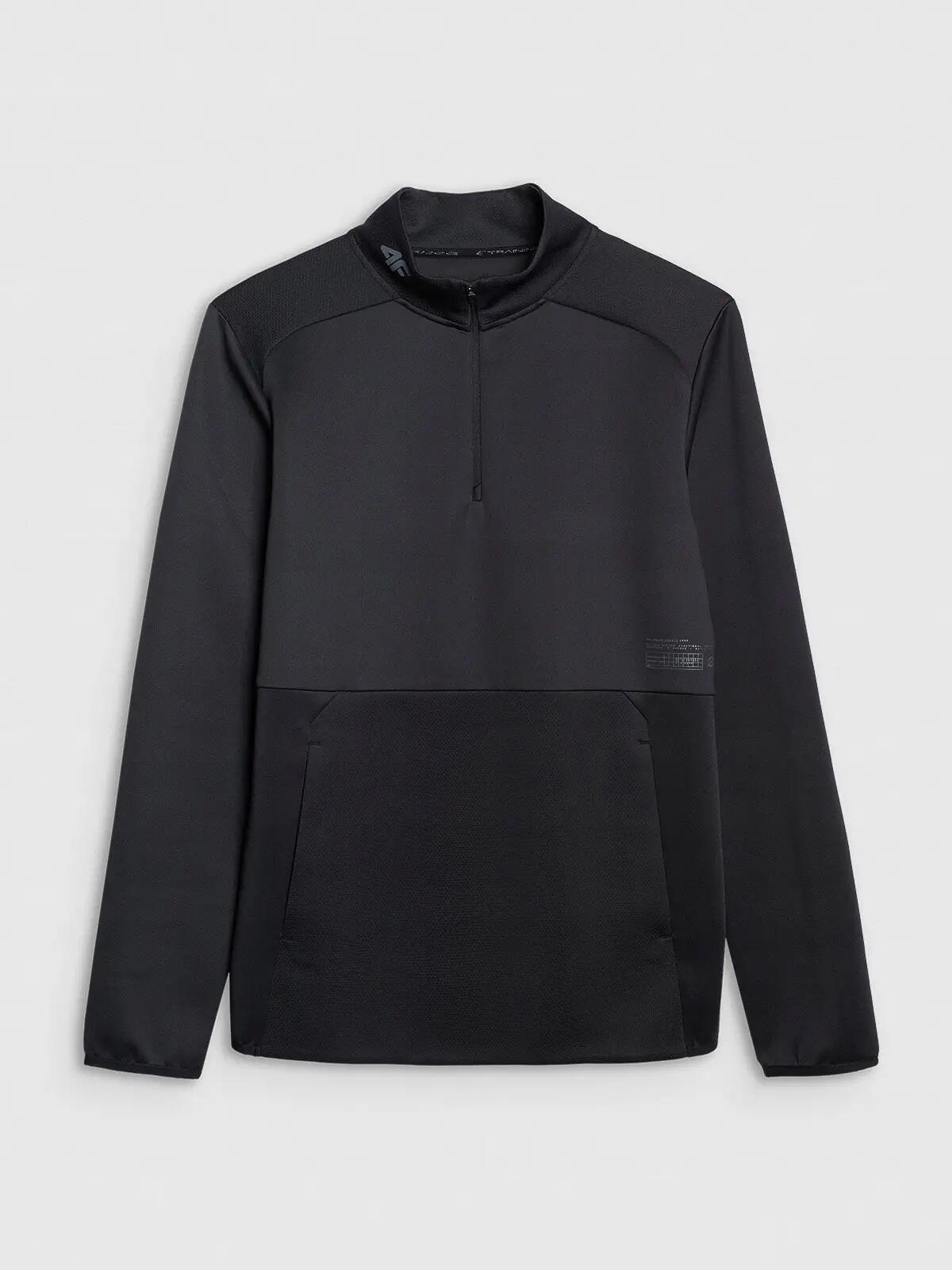 BLUZA MĘSKA SPORTOWA TRENINGOWA SZYBKOSCHNĄCA 4F TFSWM561  KOLOR CZARNY 7/10
