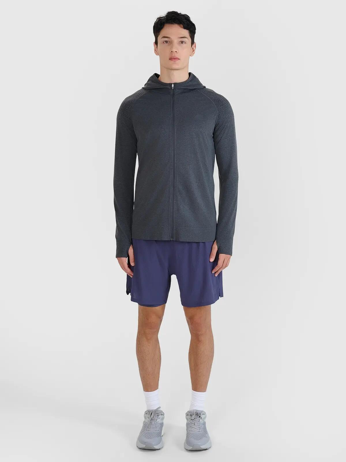 BLUZA MĘSKA 4F TRENINGOWA SZYBKOSCHNĄCA DO BIEGANIA L/XL M544 KOLOR SZARY 7/10