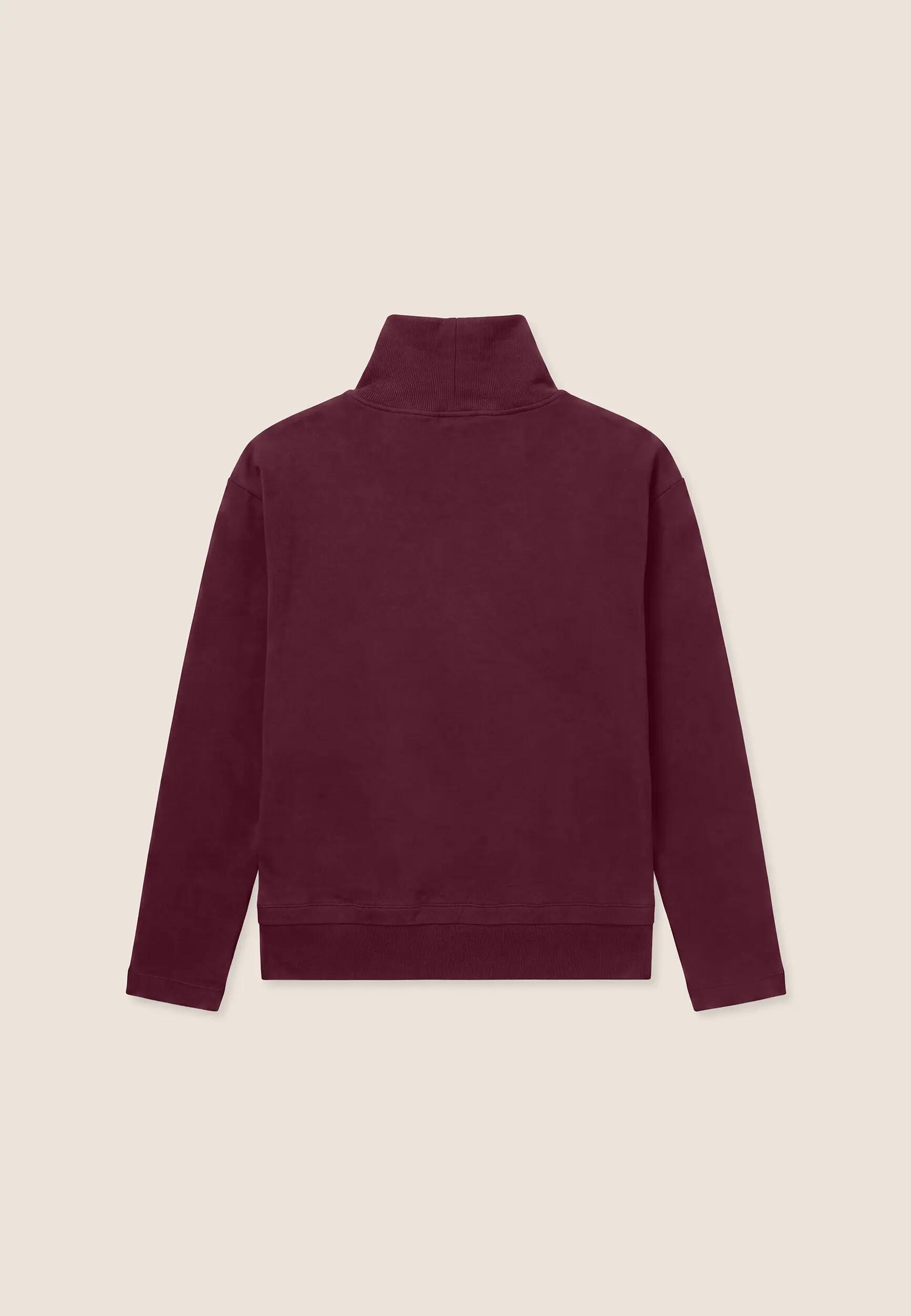 Dames sweatshirt hoge kraag met inzetstuk aan de zoom 2-in-1-effect 2/3
