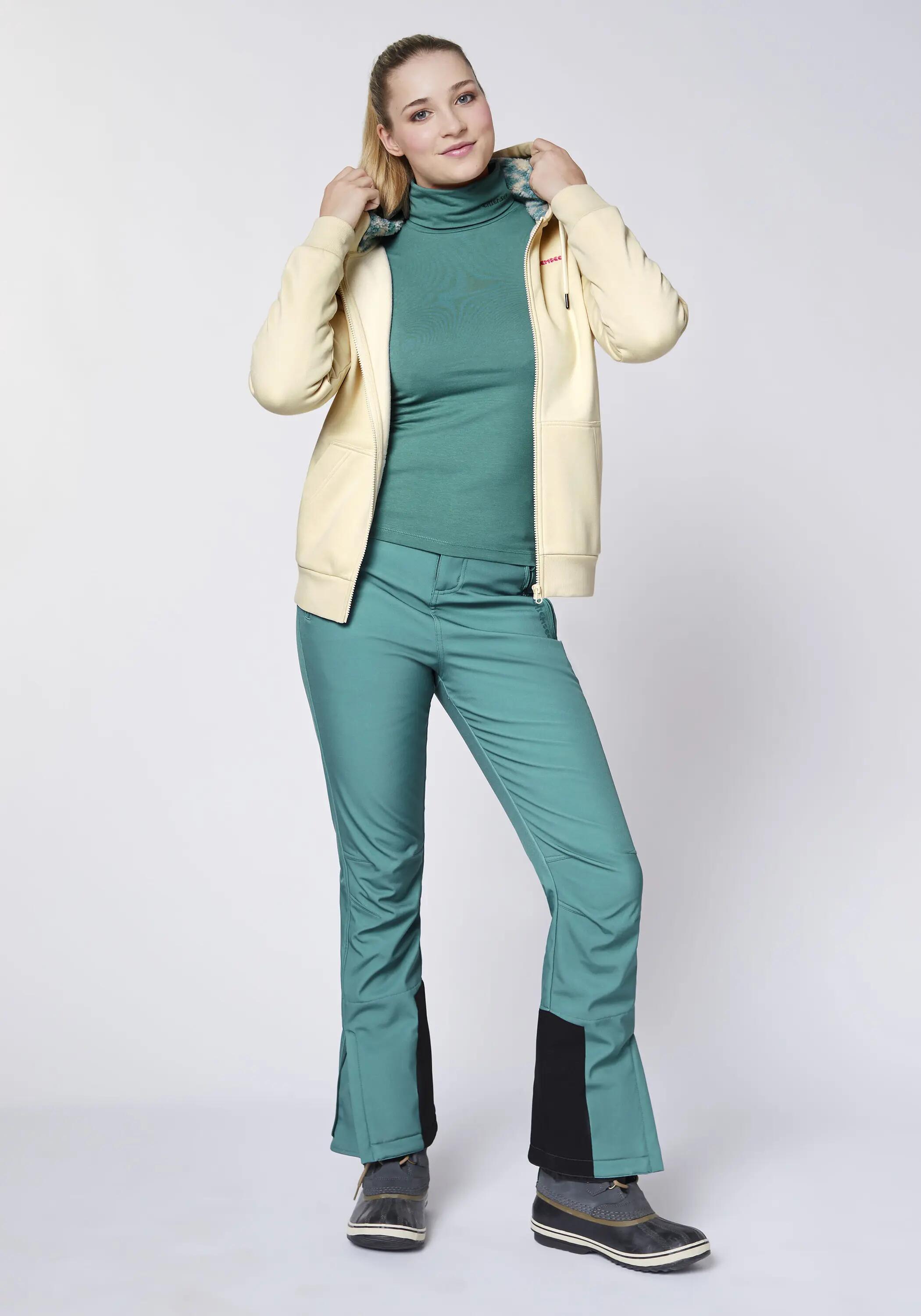 Sweatjacke mit kontrastfarbenem Kapuzen-Innenfutter 5/7