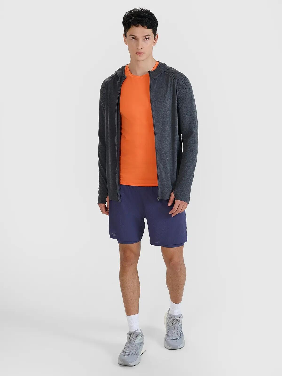 BLUZA MĘSKA 4F TRENINGOWA SZYBKOSCHNĄCA DO BIEGANIA L/XL M544 KOLOR SZARY 5/10