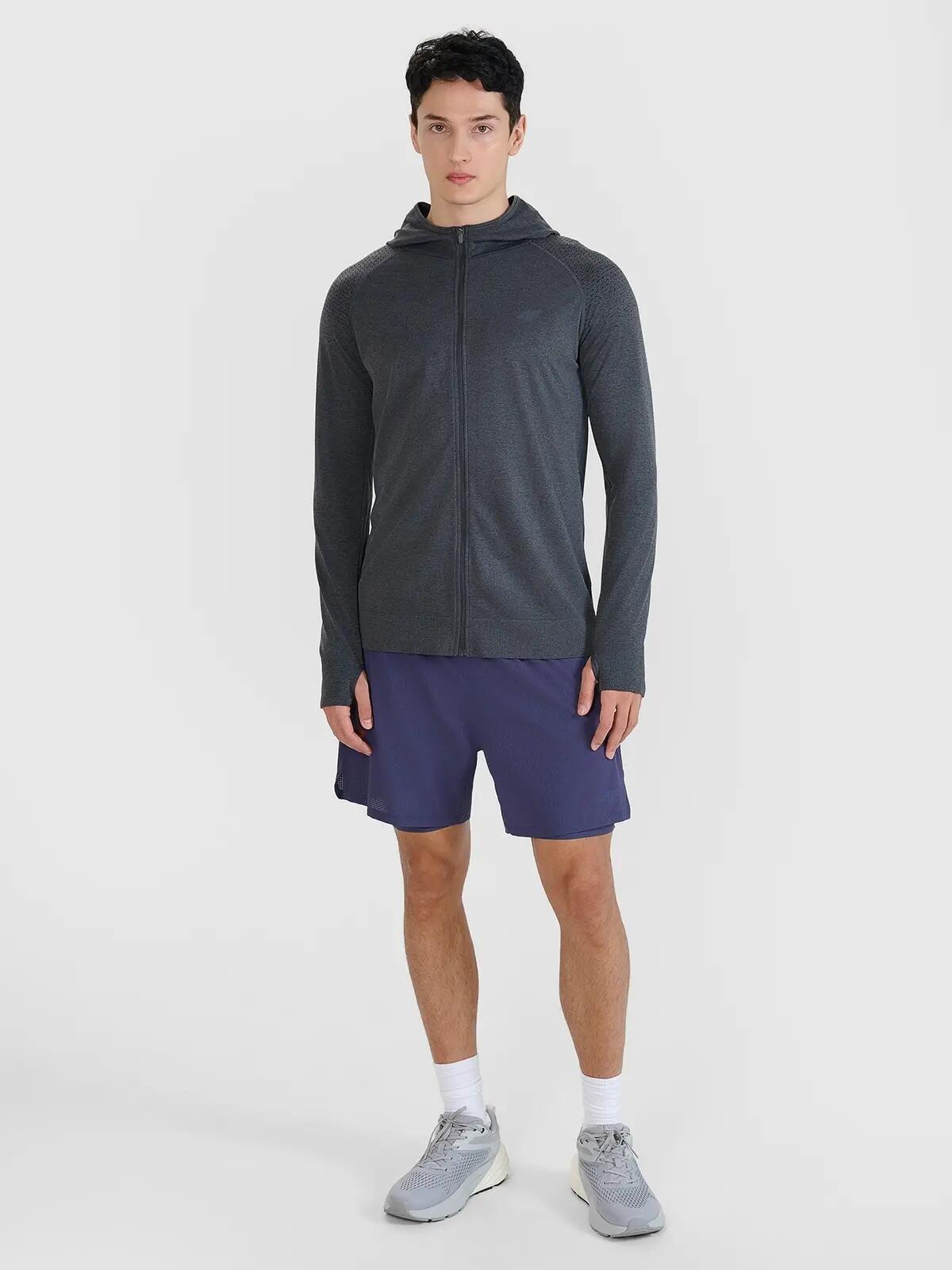 BLUZA MĘSKA 4F TRENINGOWA SZYBKOSCHNĄCA DO BIEGANIA L/XL M544 KOLOR SZARY 3/10