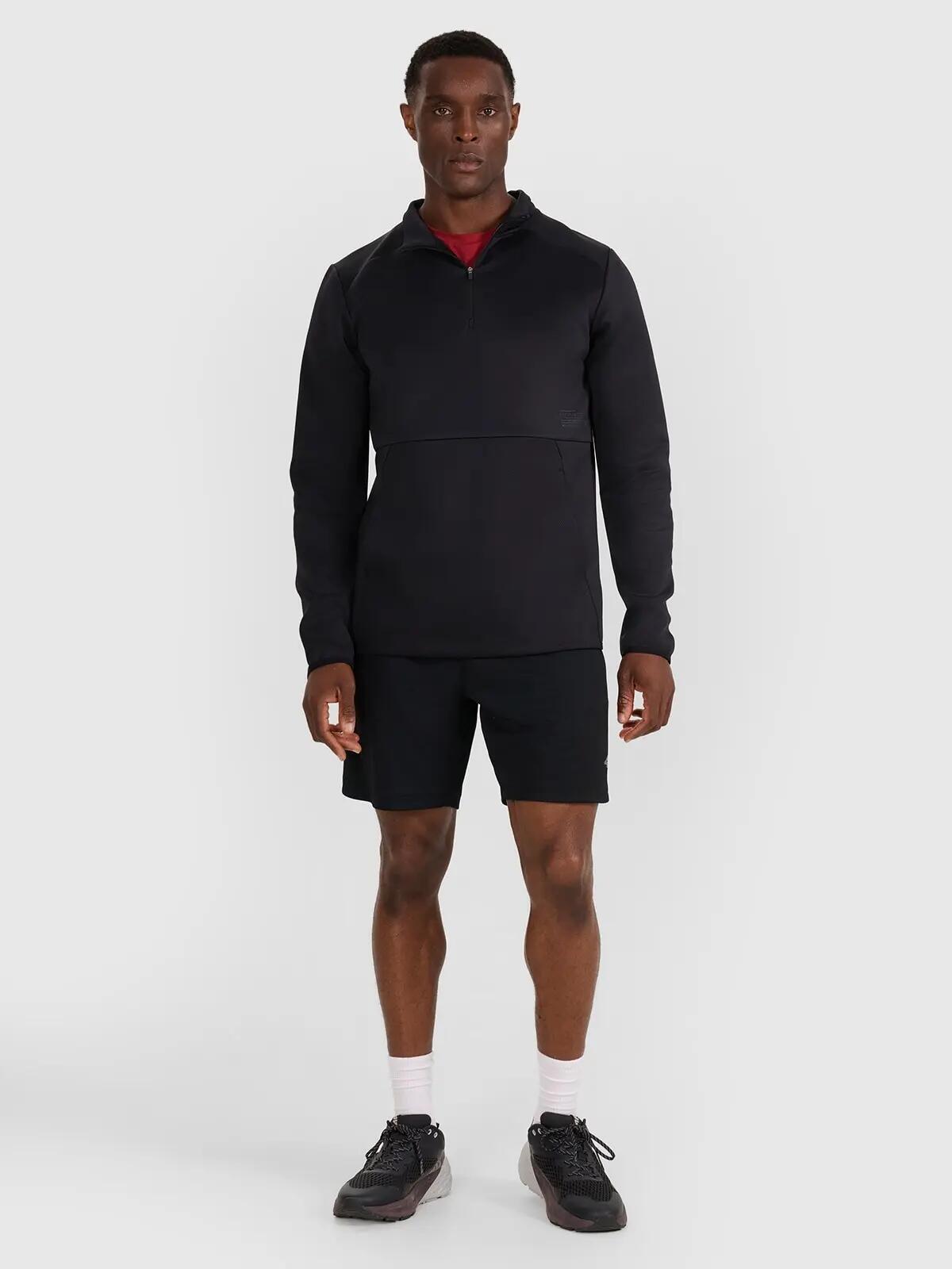 BLUZA MĘSKA SPORTOWA TRENINGOWA SZYBKOSCHNĄCA 4F TFSWM561  KOLOR CZARNY 2/10