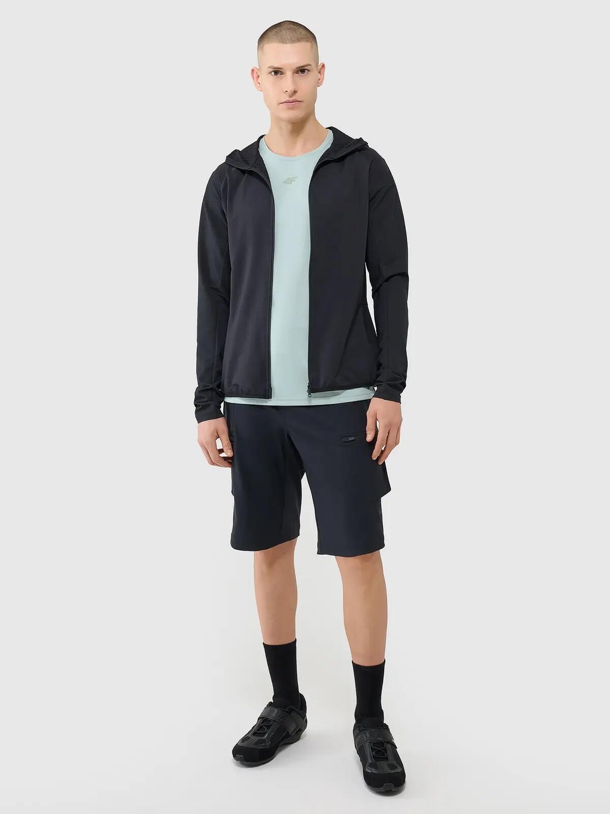 BLUZA MĘSKA TRENINGOWA 4F ROWEROWA SZYBKOSCHNĄCA TFSWM483 XL  KOLOR CZARNY 3/12