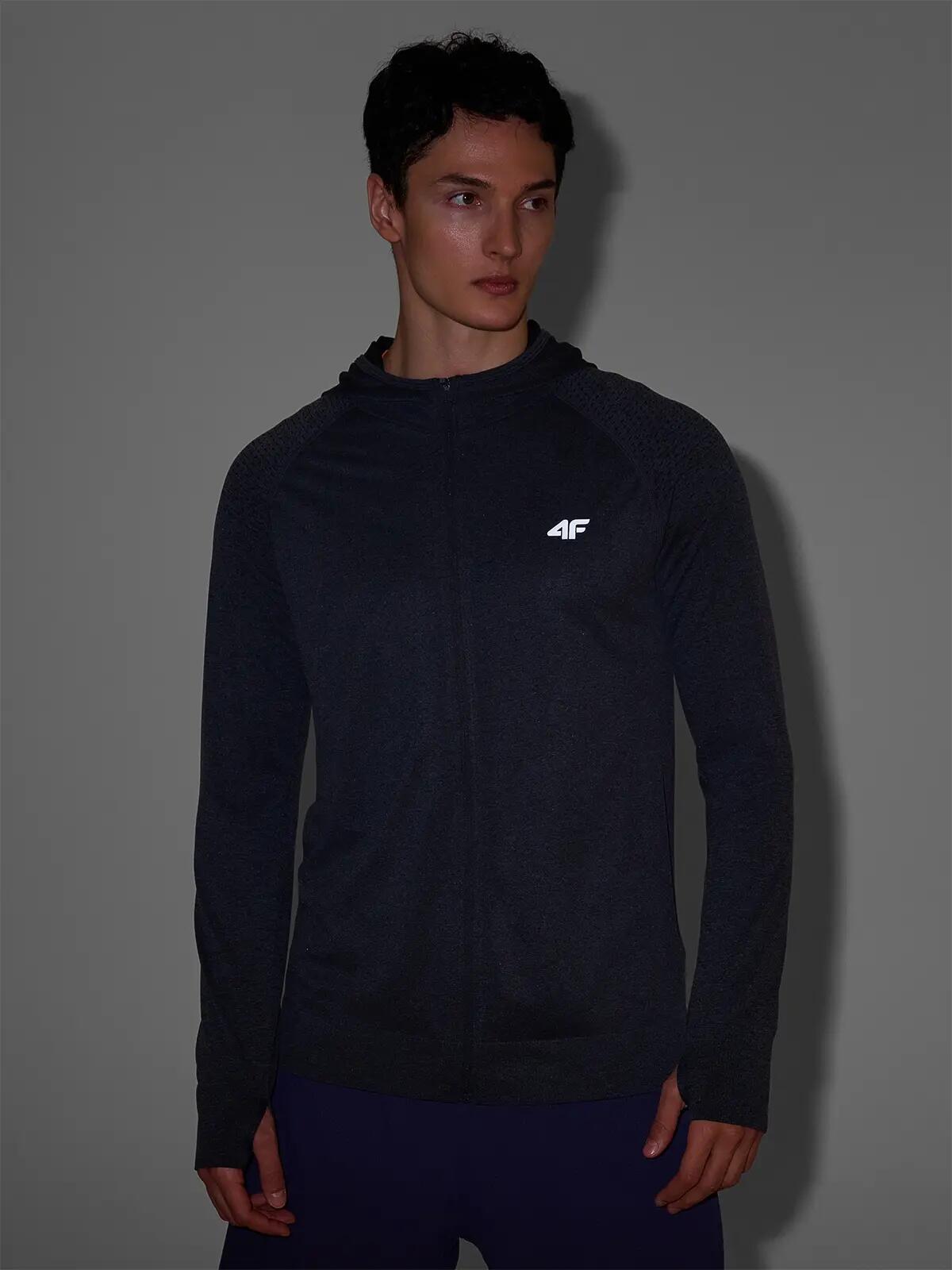 BLUZA MĘSKA 4F TRENINGOWA SZYBKOSCHNĄCA DO BIEGANIA L/XL M544 KOLOR SZARY 2/10