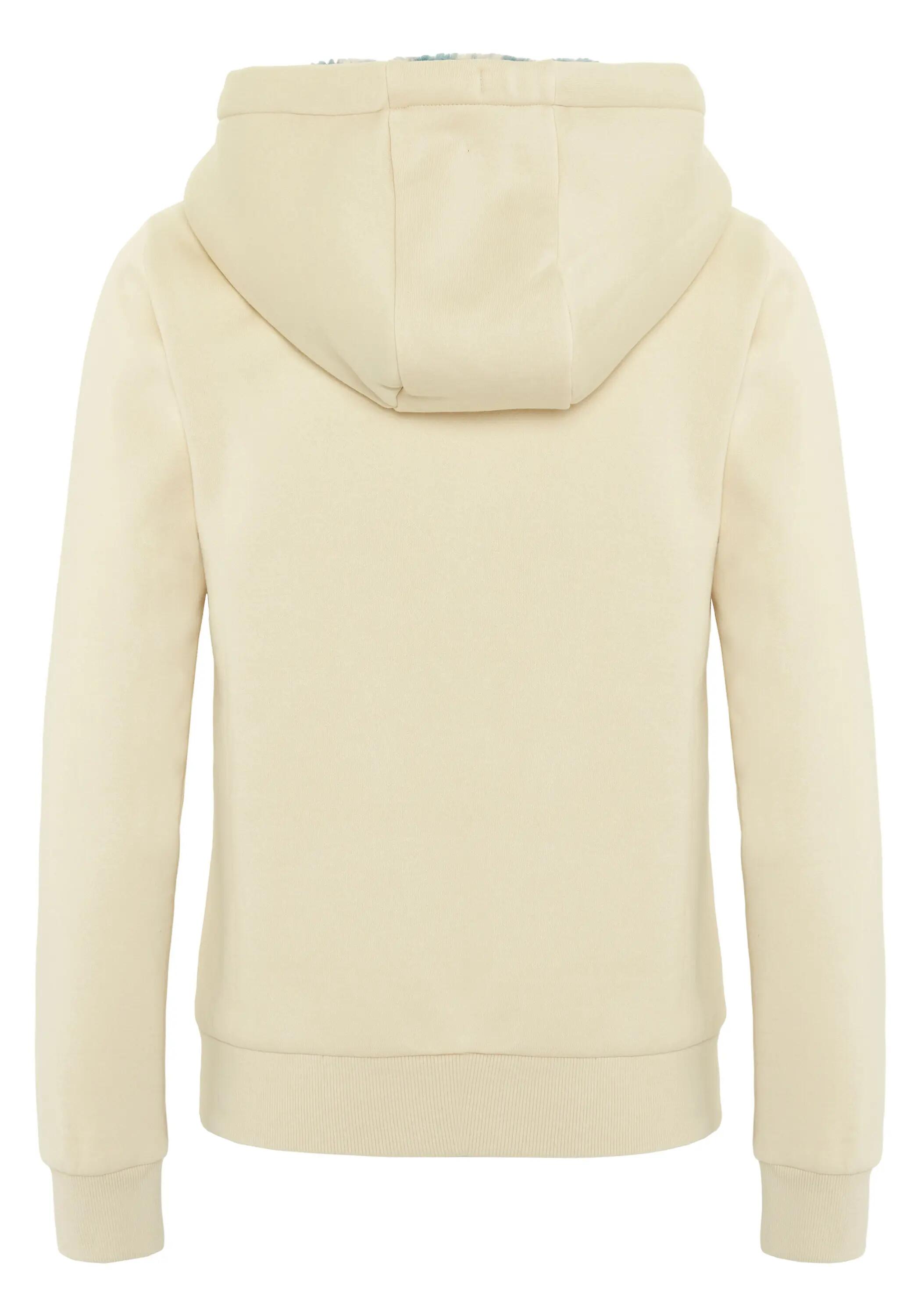 Sweatjacke mit kontrastfarbenem Kapuzen-Innenfutter 2/7