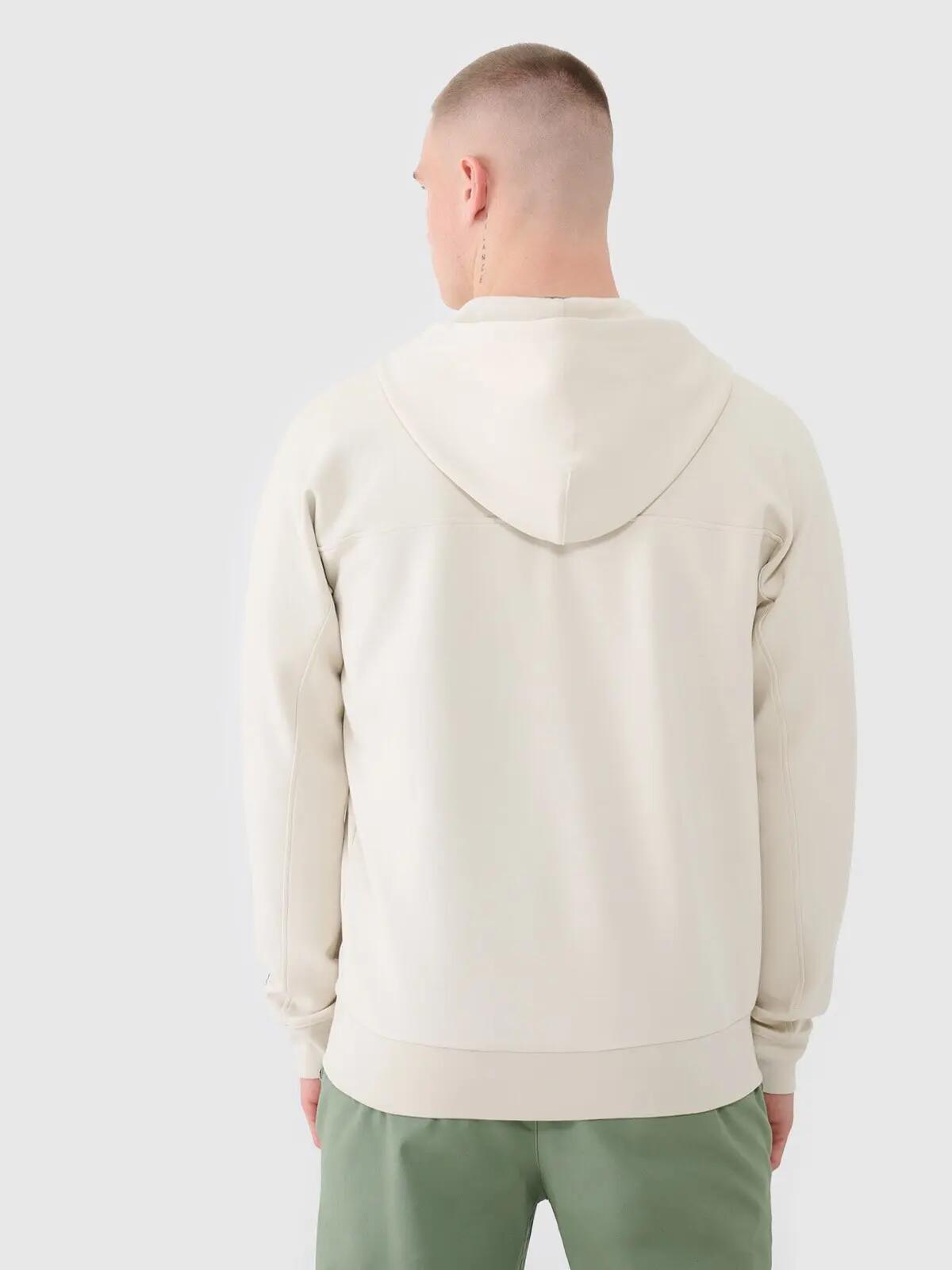 BLUZA MĘSKA 4F DRESOWA ROZPINANA Z KAPTUREM L M1537 KOLOR BEŻOWY 3/9