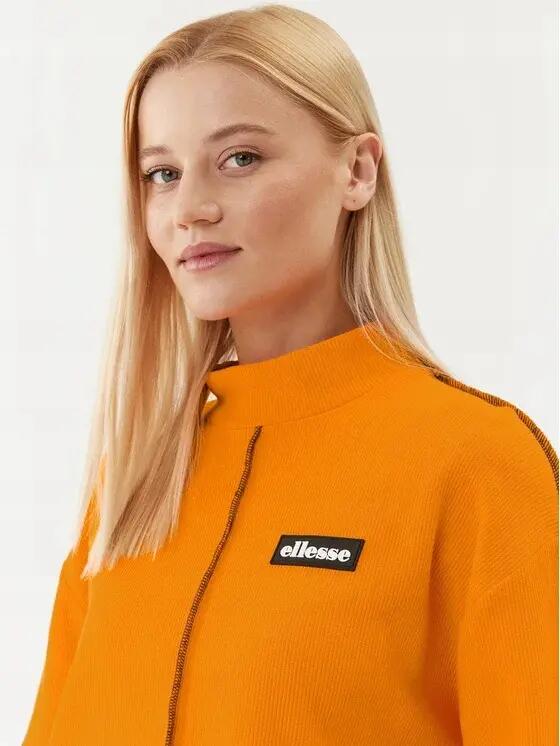 BLUZA DAMSKA ELLESSE BOXY OVERSIZE ZE STÓJKĄ POMARAŃCZOWA  KOLOR POMARAŃCZOWY 2/6