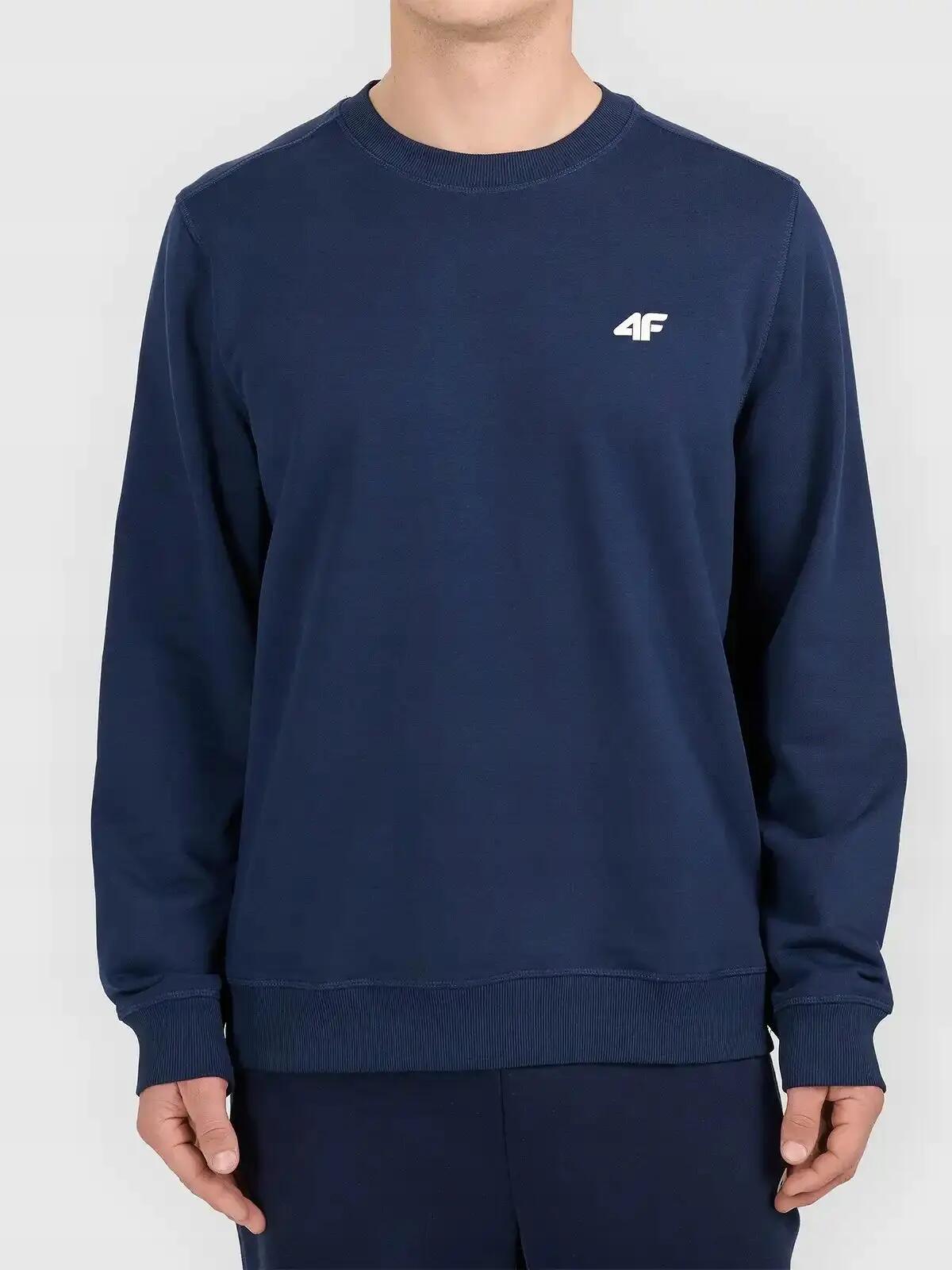 BLUZA MĘSKA DRESOWA 4F BEZ KAPTURA NIEROZPINANA XL M2549 KOLOR NIEBIESKI 2/5